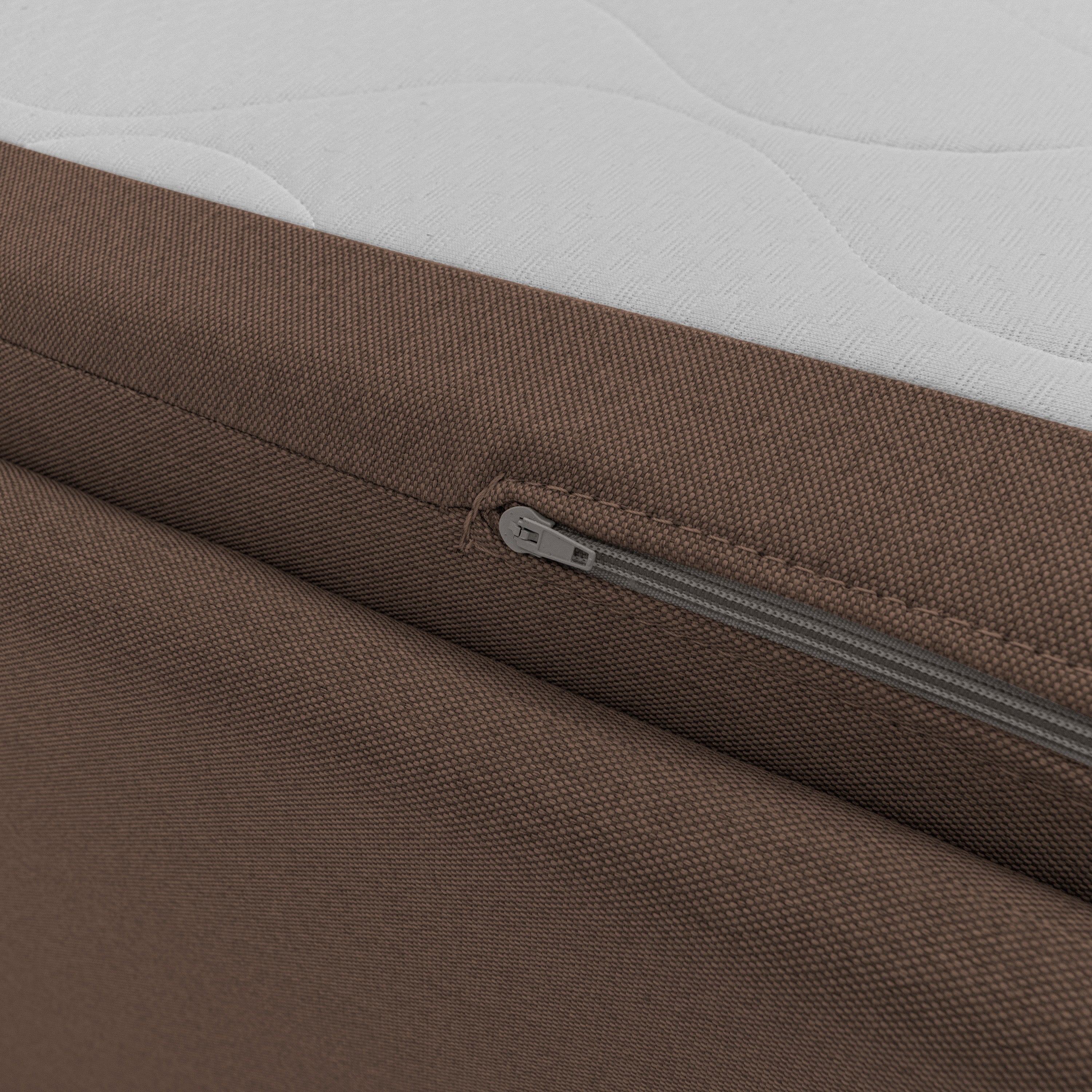 Brenta Divano duplex con doppio letto in tessuto simil cotone impermeabile T13 marrone - divani.store