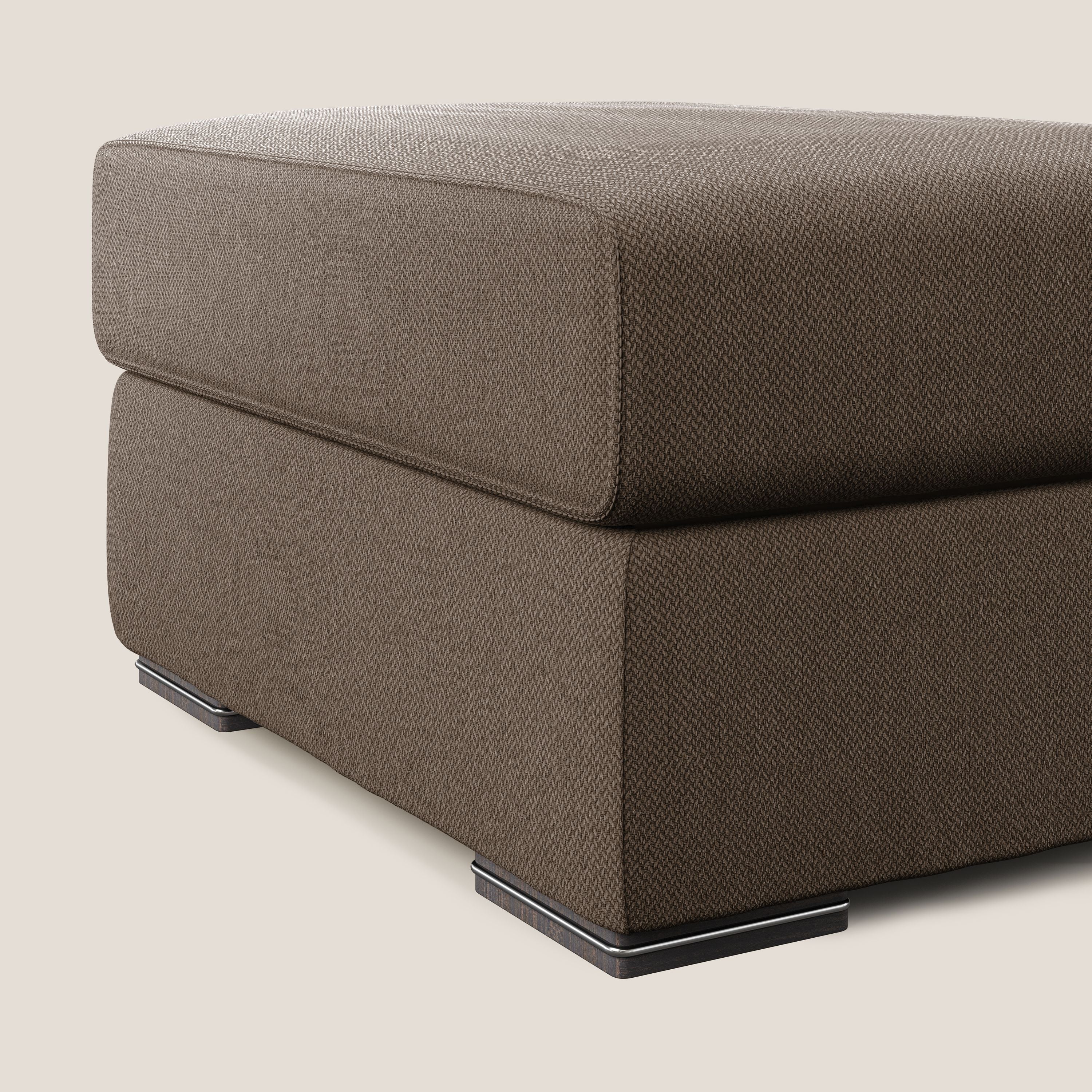 Sun pouf apribile contenitore in tessuto smacchiabile ad acqua T05 marrone - divani.store