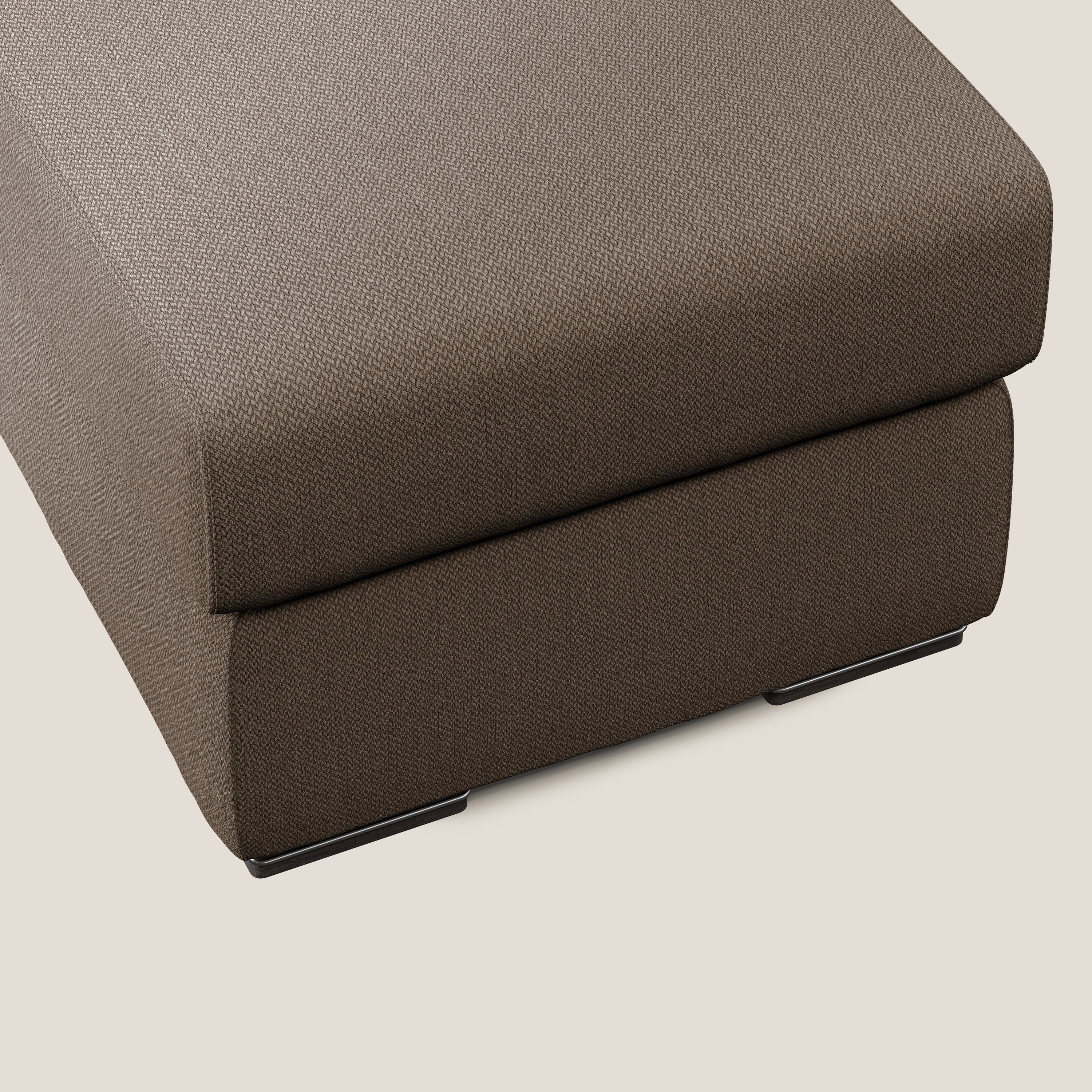 Sun pouf apribile contenitore in tessuto smacchiabile ad acqua T05 marrone - divani.store