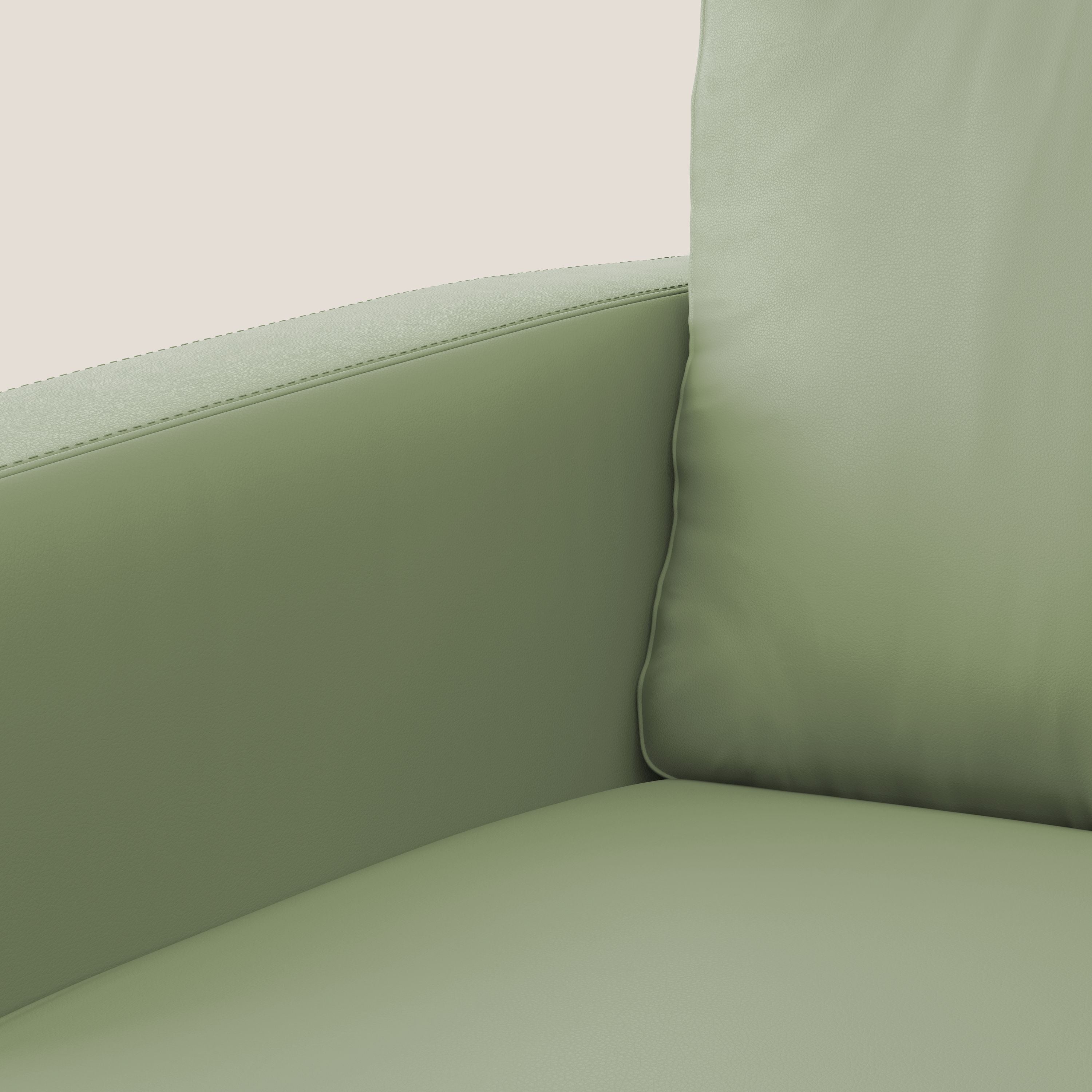 Orione Poltroncina in ecopelle moderna e impermeabile T04 verde - divani.store