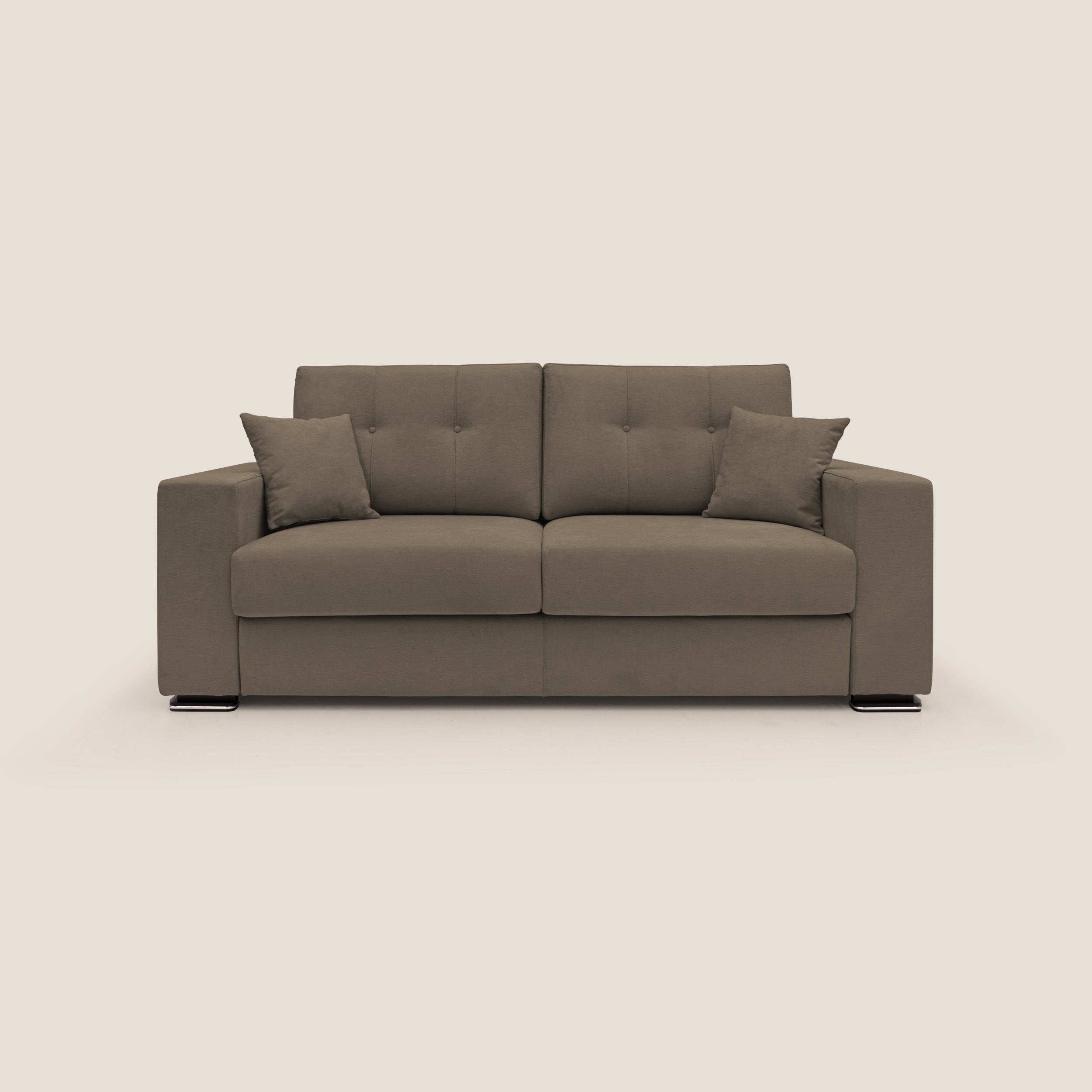 Giove divano in morbido tessuto impermeabile T02 marrone - divani.store