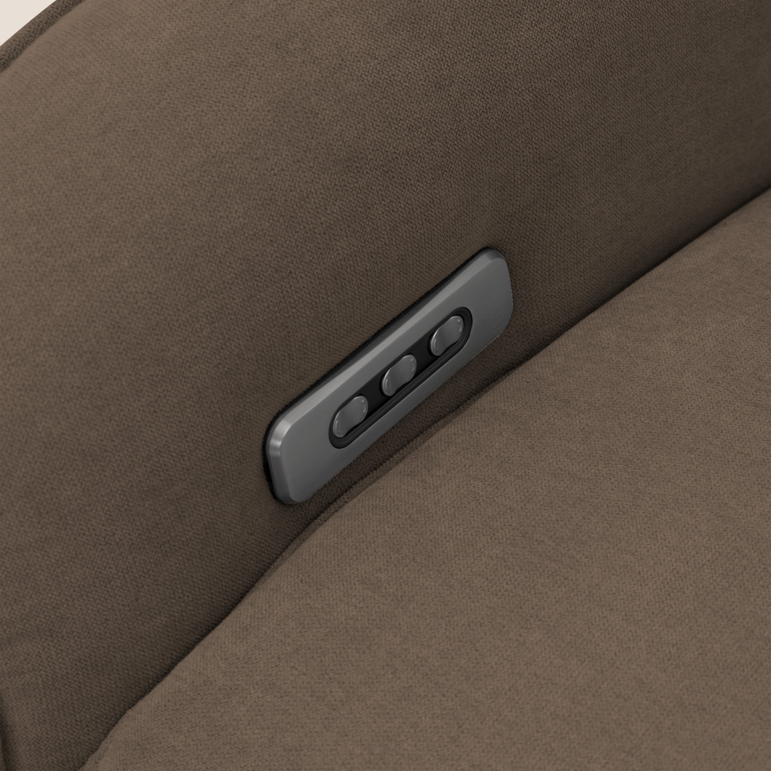 EVA Poltroncina RELAX in morbido tessuto impermeabile T02 marrone - divani.store