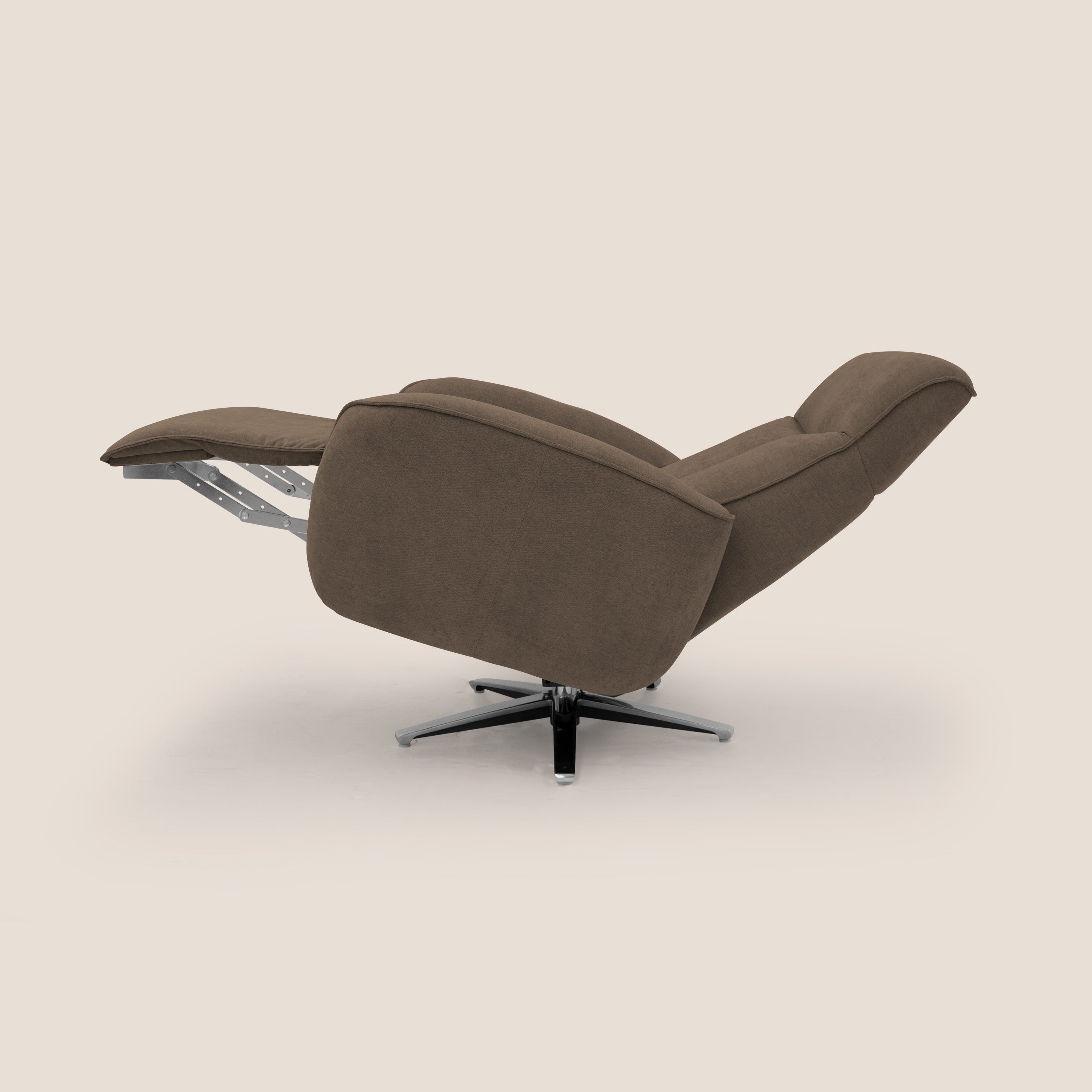 EVA Poltroncina RELAX in morbido tessuto impermeabile T02 marrone - divani.store