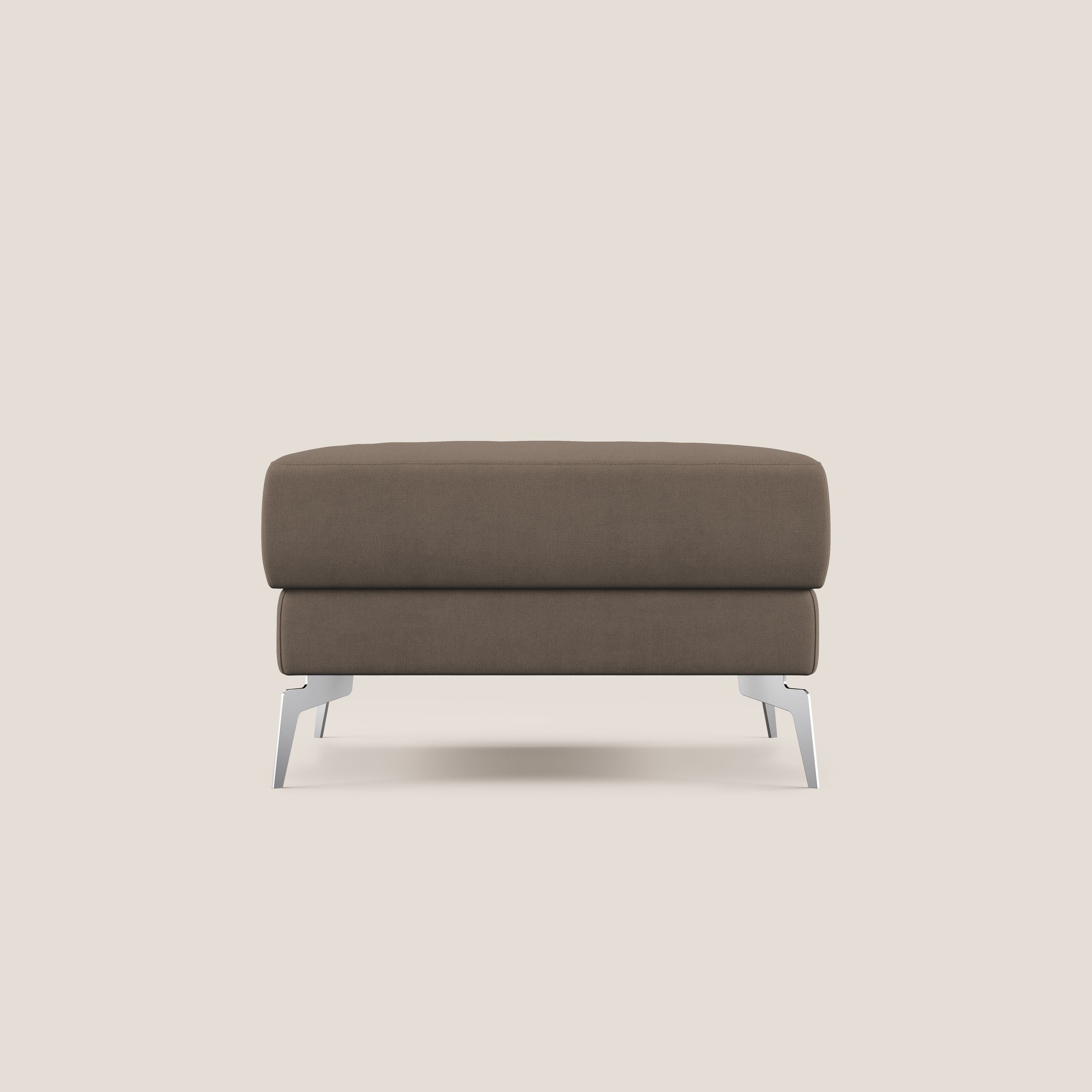 Star Pouf con piedini alti in tessuto impermeabile T02 marrone - divani.store