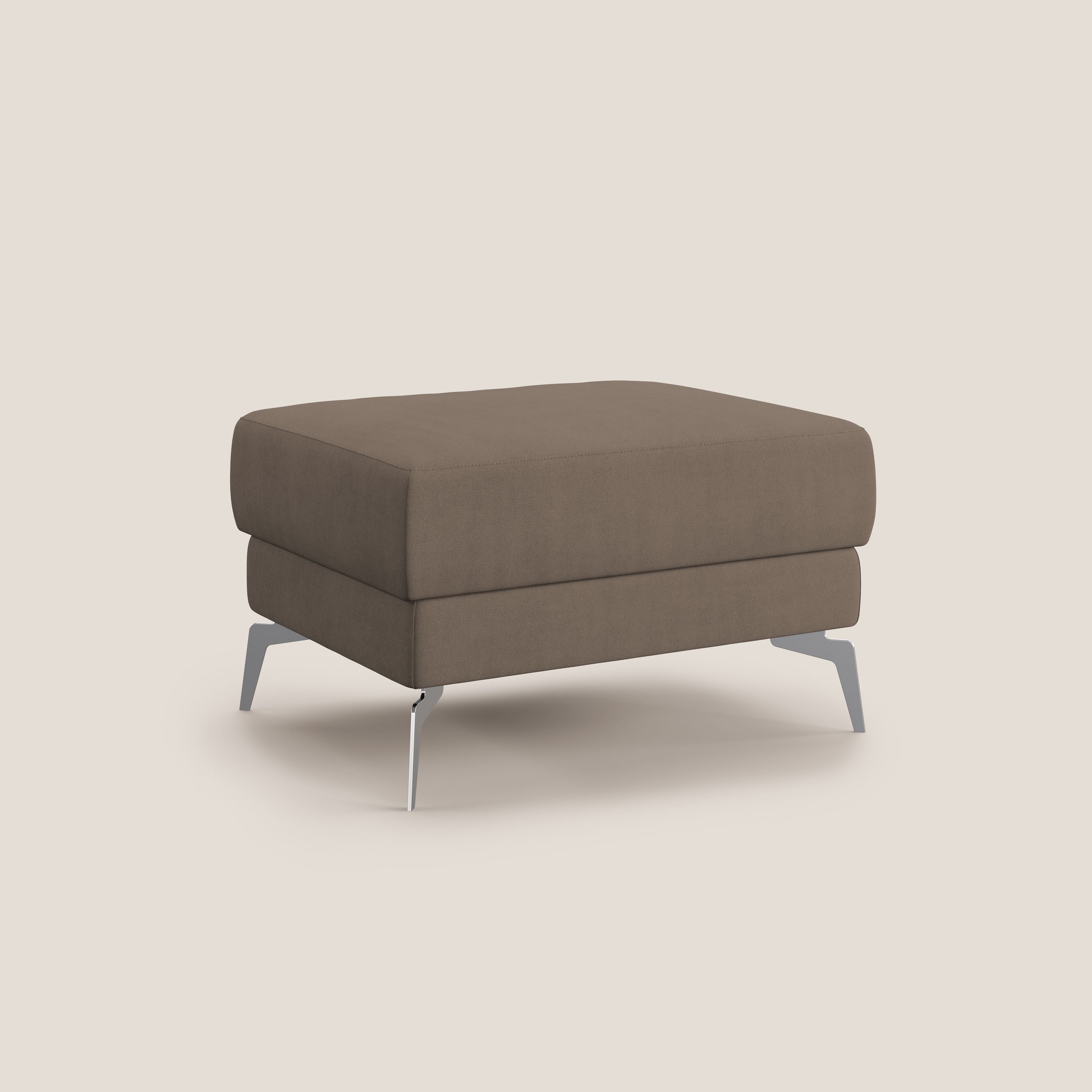 Star Pouf con piedini alti in tessuto impermeabile T02 marrone - divani.store