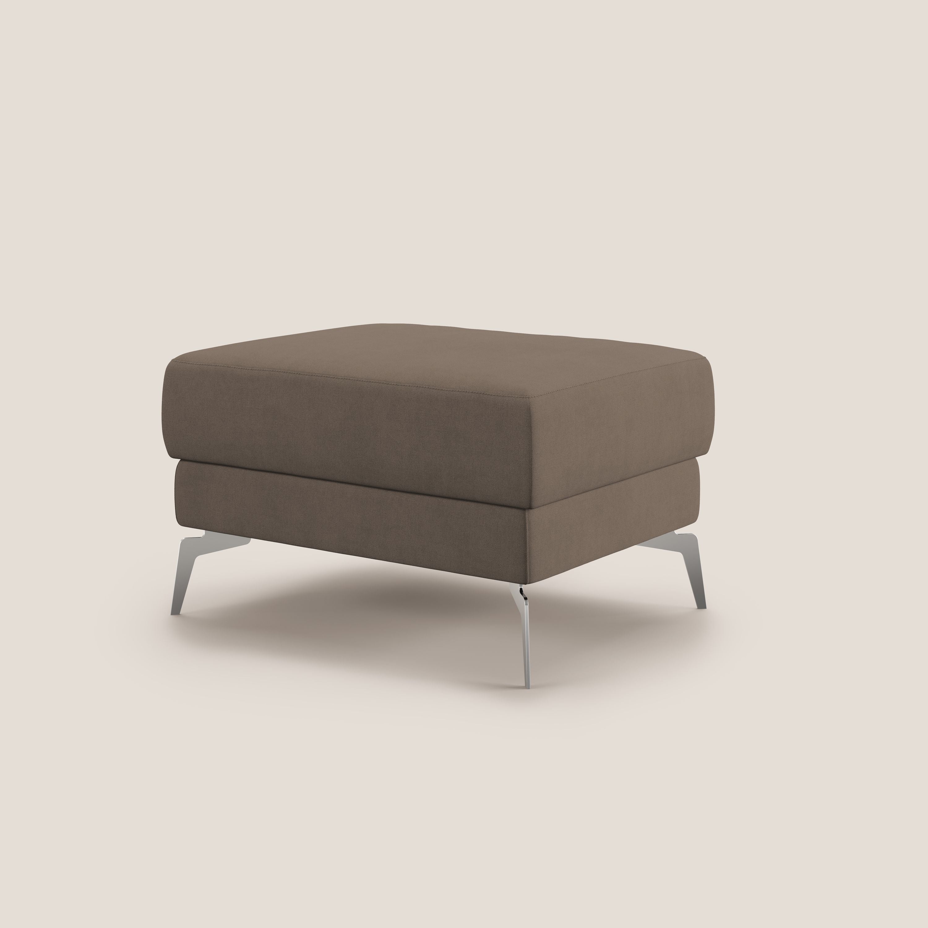 Star Pouf con piedini alti in tessuto impermeabile T02 marrone - divani.store