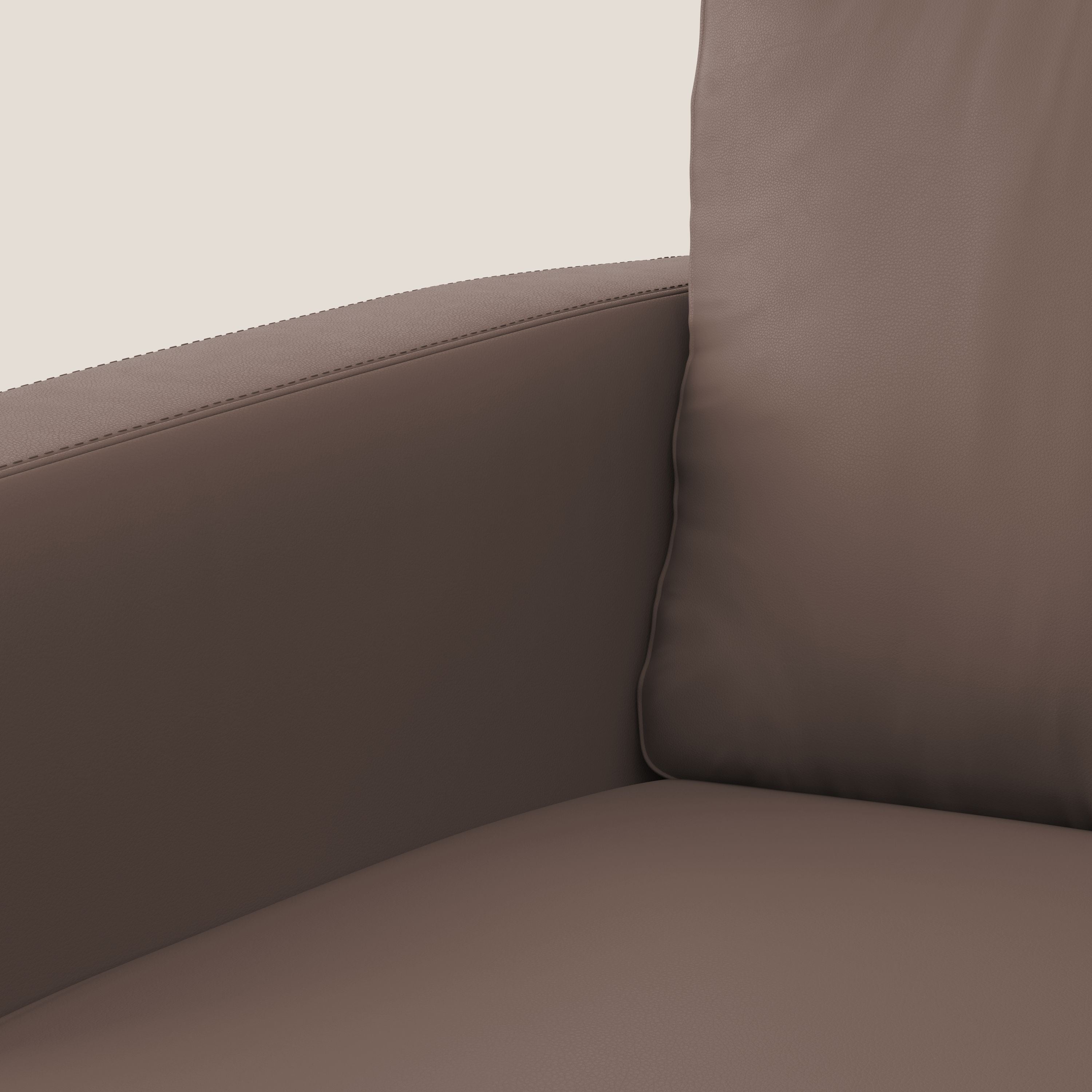 Orione Poltroncina in ecopelle moderna e impermeabile T04 marrone - divani.store