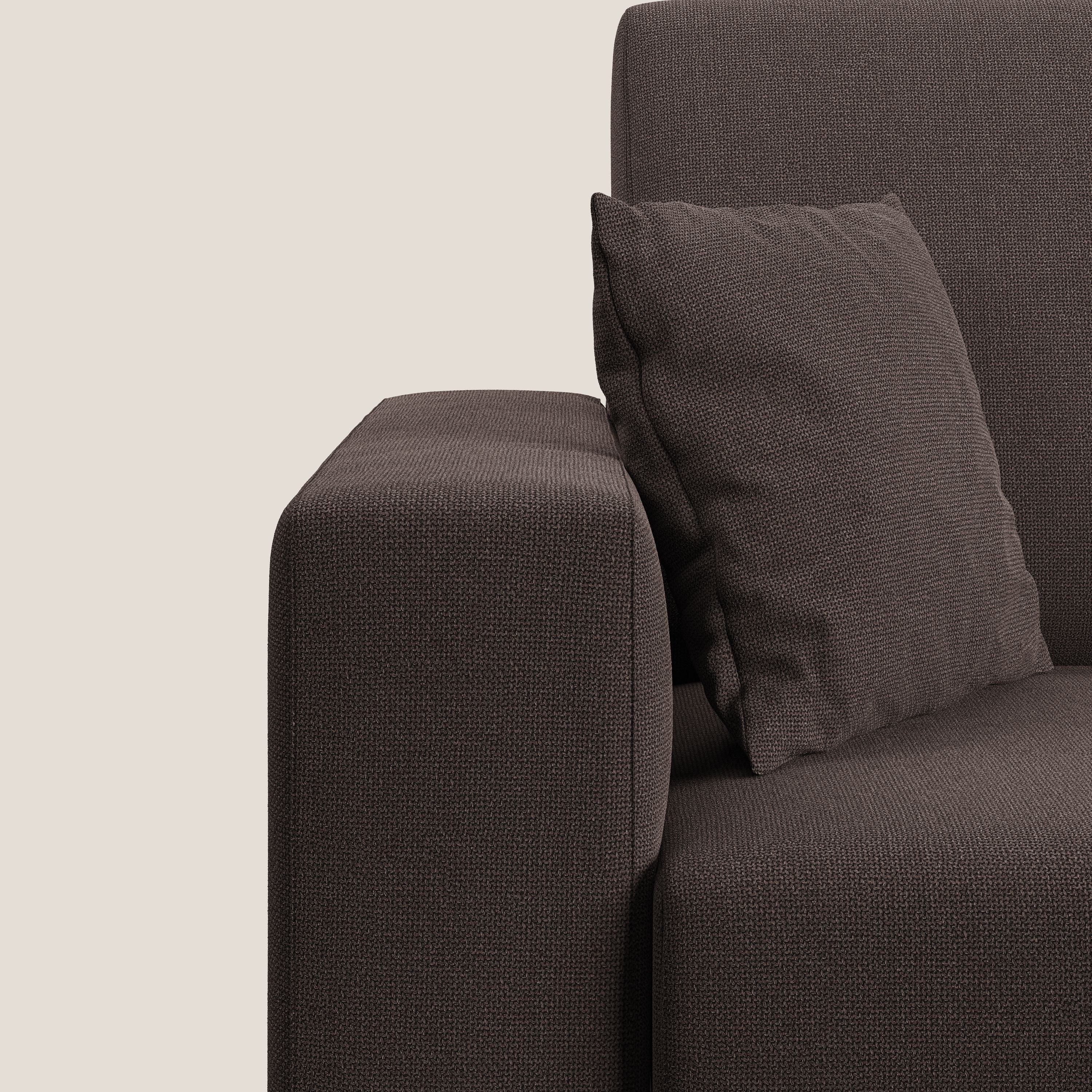 Marte divano in tessuto smacchiabile impermeabile T08 marrone - divani.store