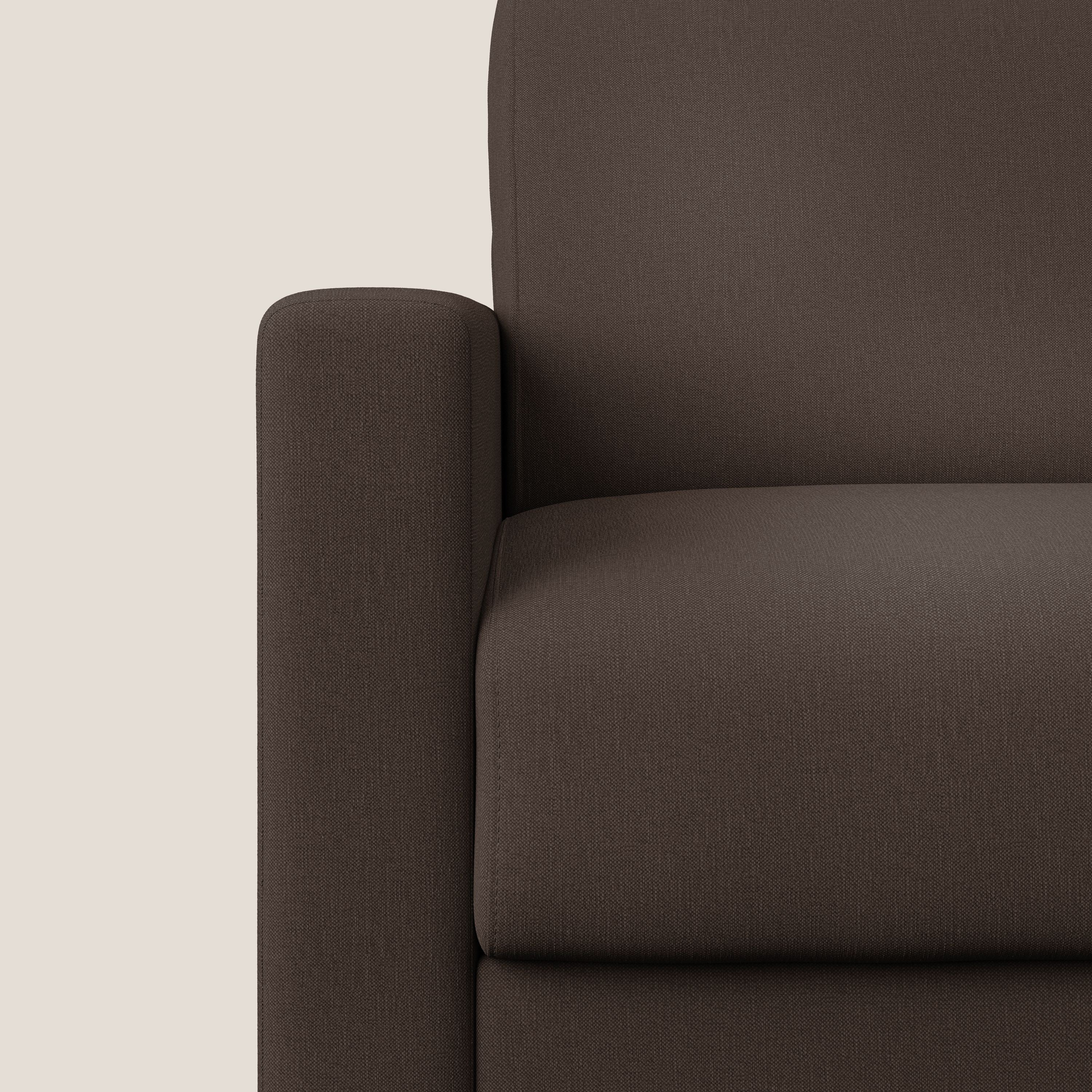 Chris poltrona letto in tessuto impermeabile T13 marrone - divani.store