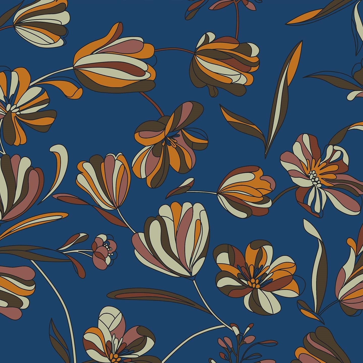 Omika collezione cuscini a fantasie multicolor in velluto impermeabile blu - divani.store