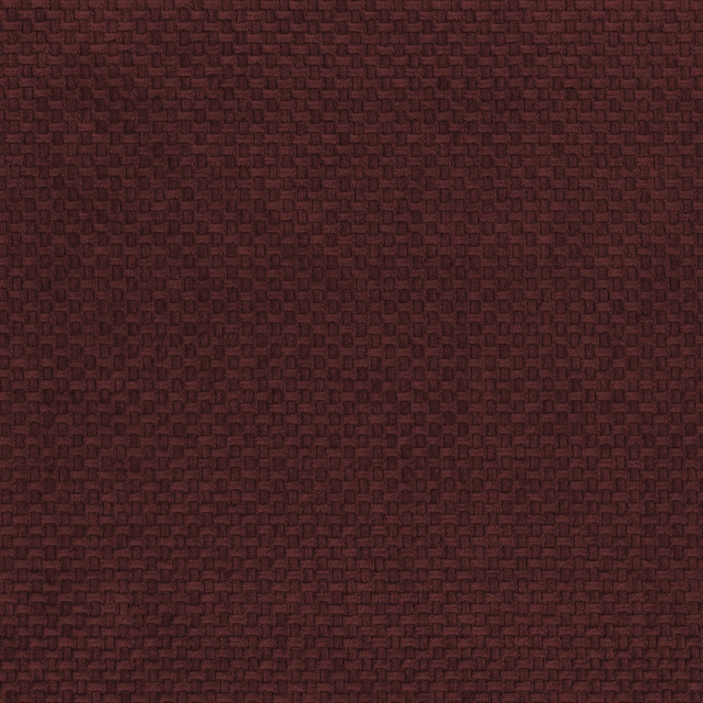 Primo piano di Personalizzazione in T26 di Divani.Store: un tessuto bordeaux intenso con motivi rettangolari fitti che formano una sottile griglia e conferiscono alla superficie profondità e uniformità con una finitura leggermente opaca.