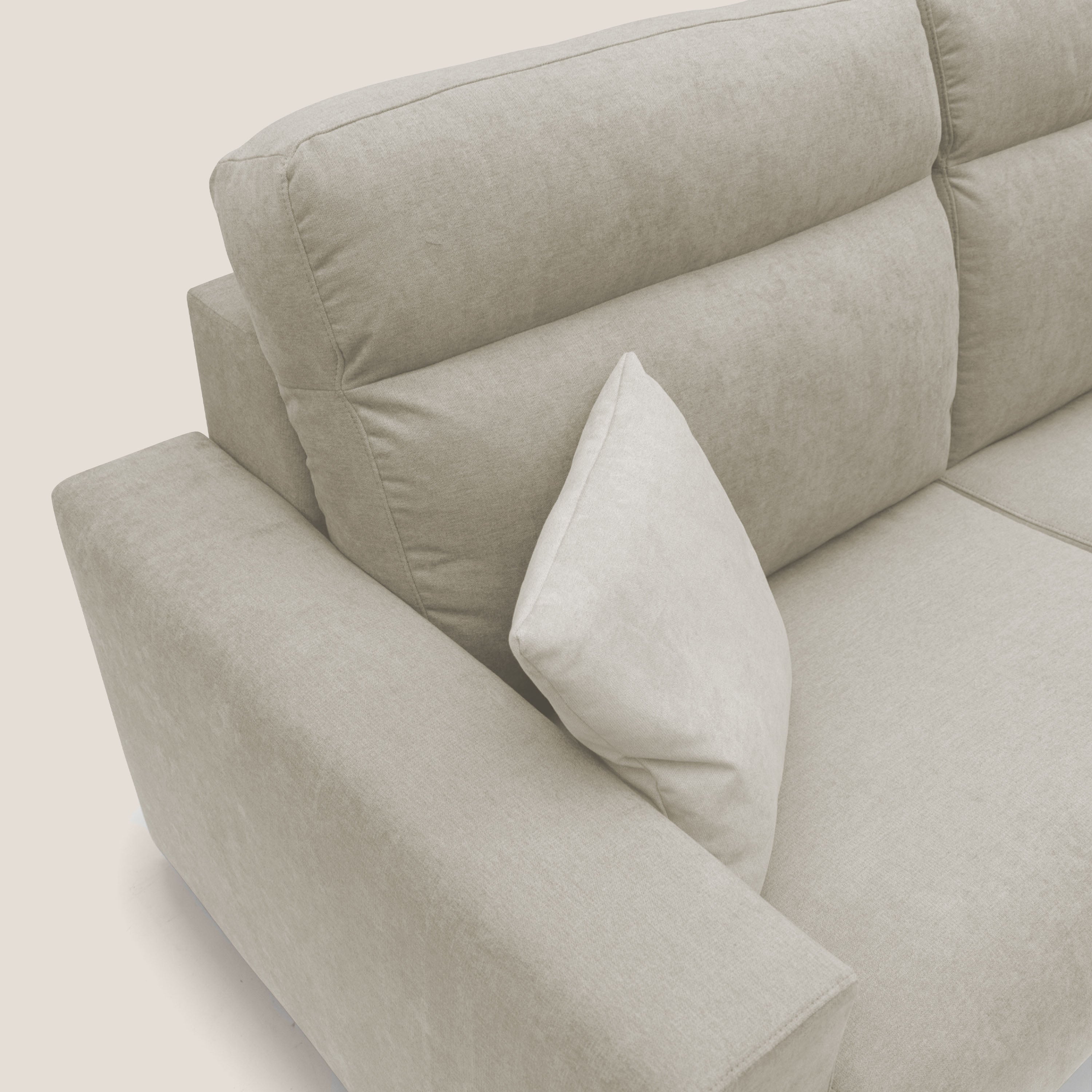 Nikita Divano letto matrimoniale con schienale morbido alto e rivestimento T02 panna - divani.store