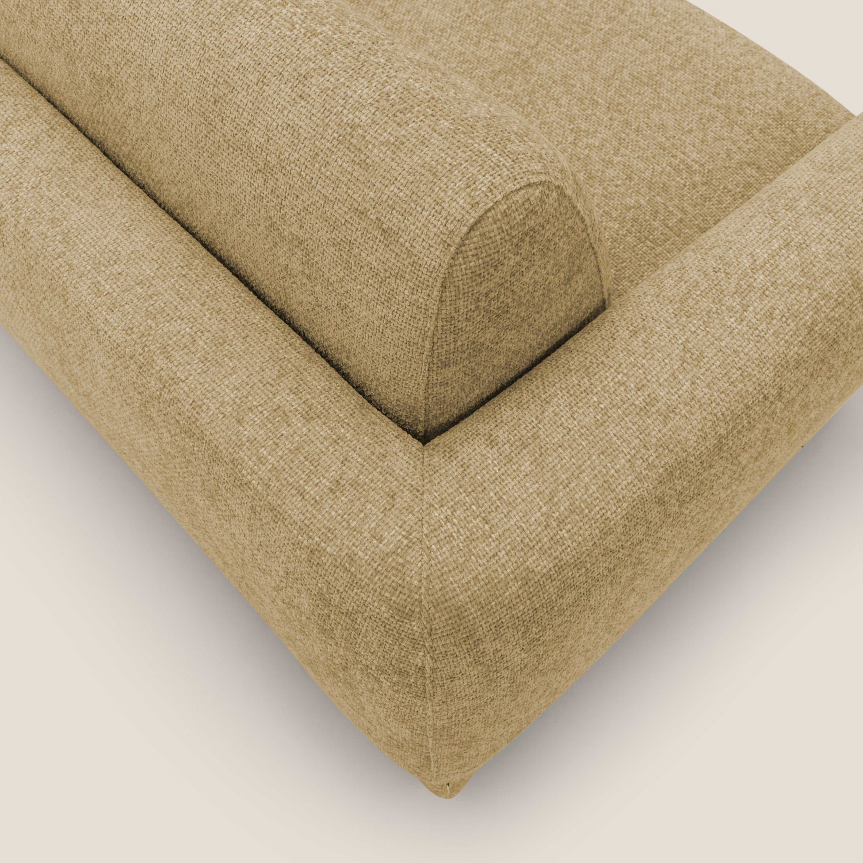 Happy Divano letto matrimoniale con materasso h18 cm in tessuto impermeabile T10 giallo - divani.store