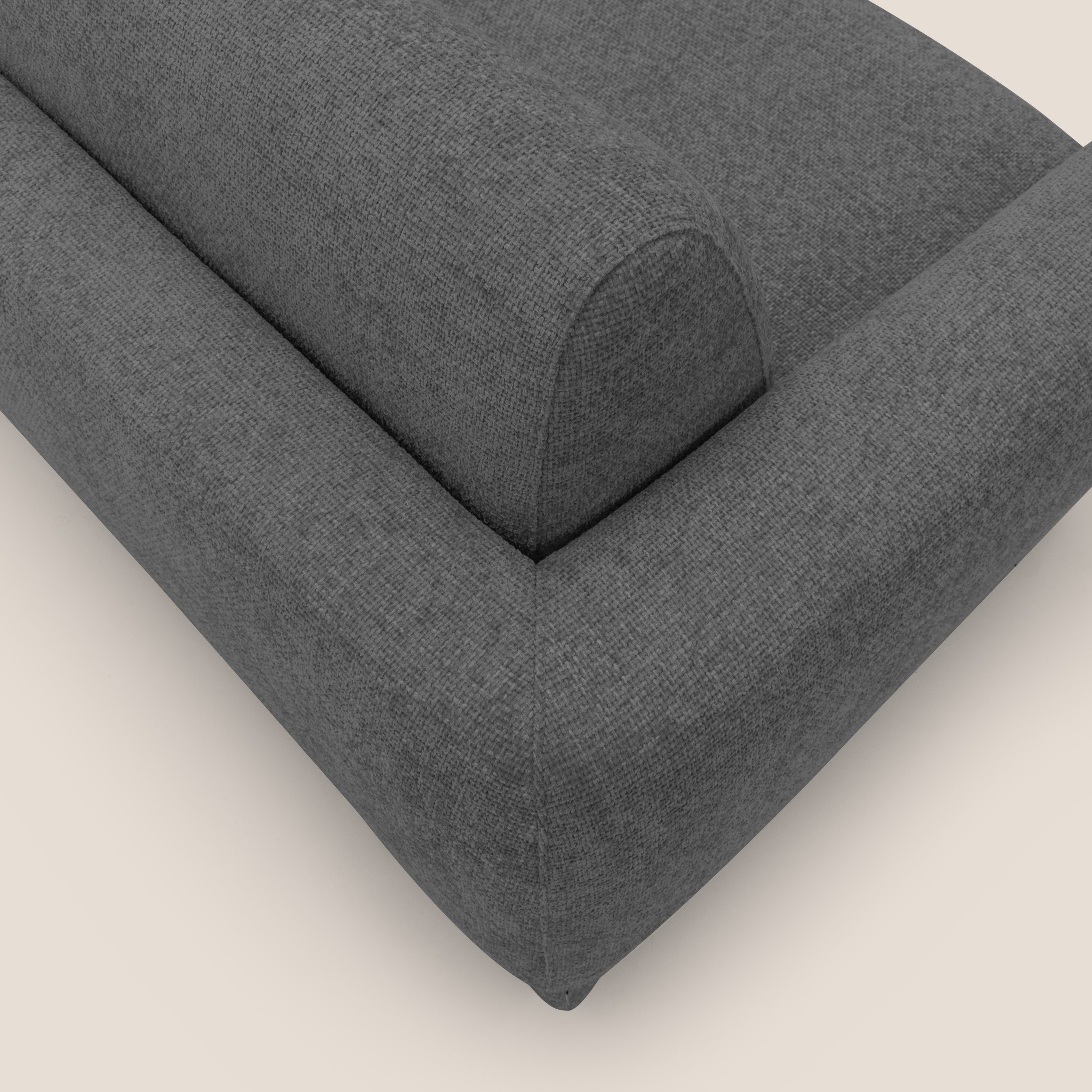 Happy Divano letto matrimoniale con materasso h18 cm in tessuto impermeabile T10 antracite - divani.store