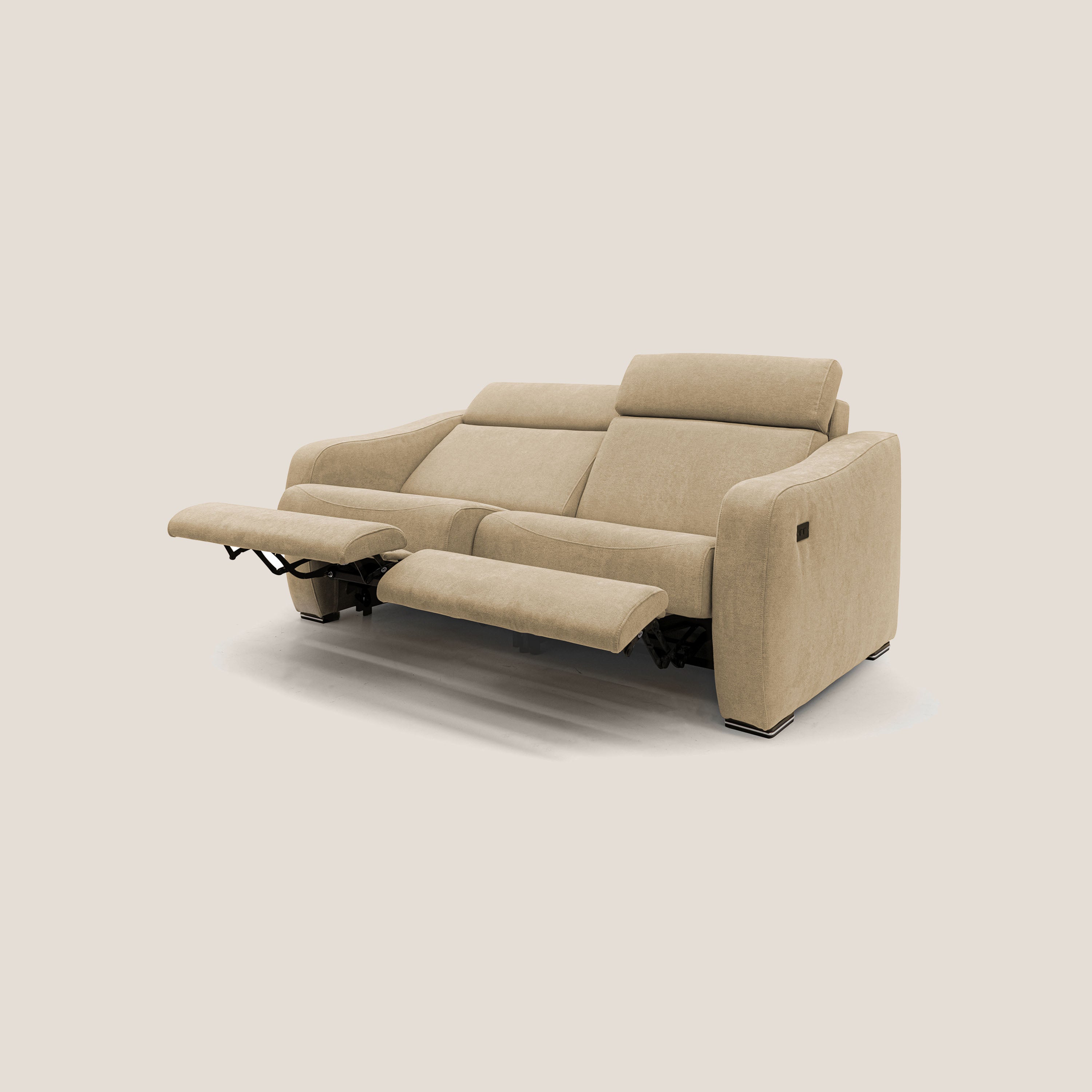 Gummy Divano con meccanismo relax elettrico beige - divani.store