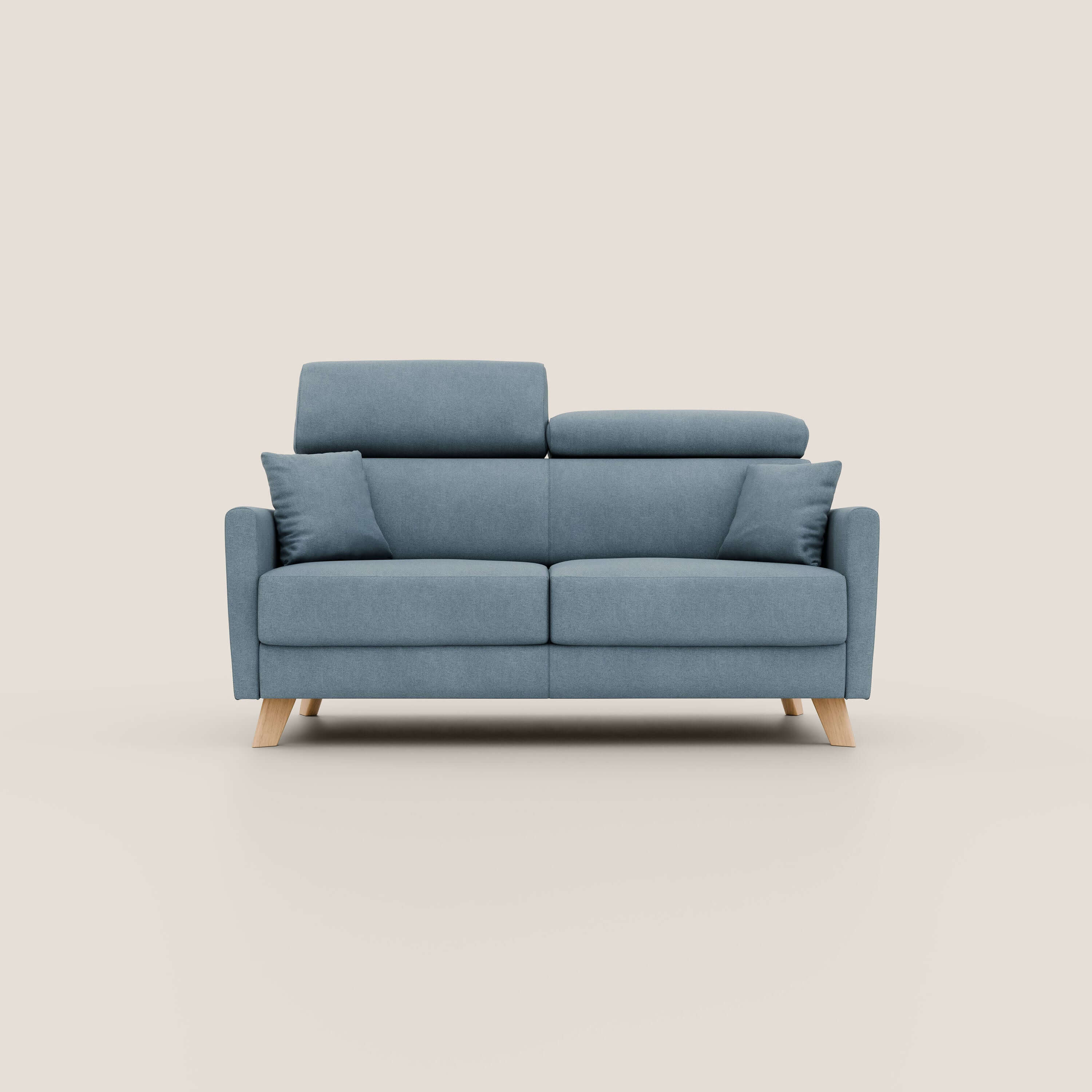 Francy divano letto matrimoniale con poggiatesta regolabili in tessuto impermeabile e smacchiabile T17 - divani.store