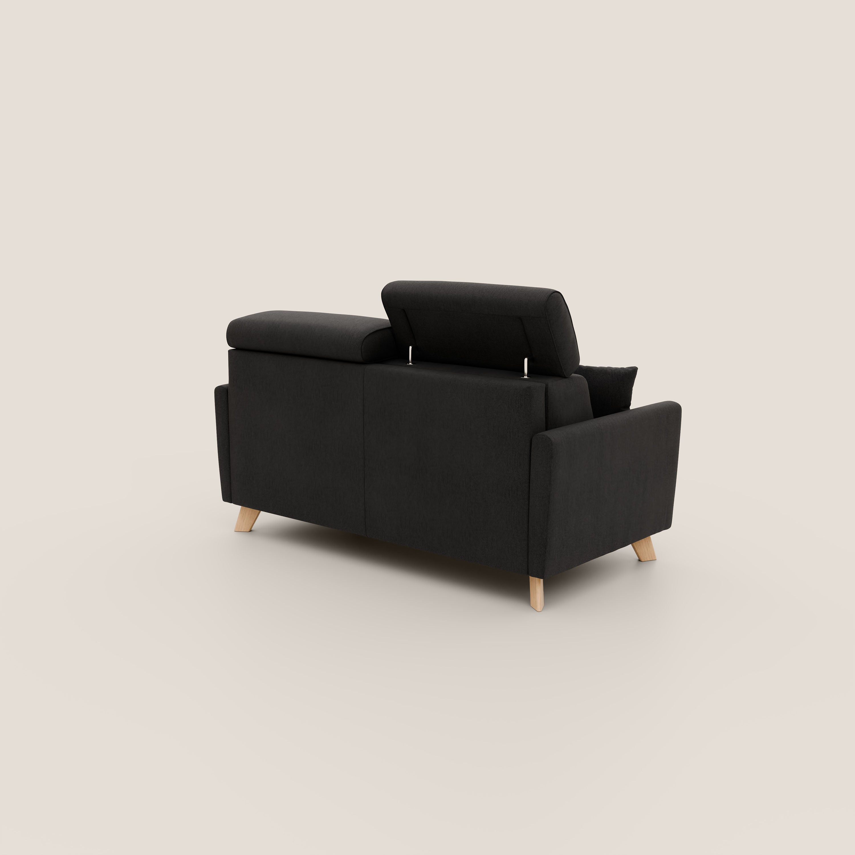 Francy divano letto matrimoniale con poggiatesta regolabili in tessuto impermeabile e smacchiabile T17 - divani.store