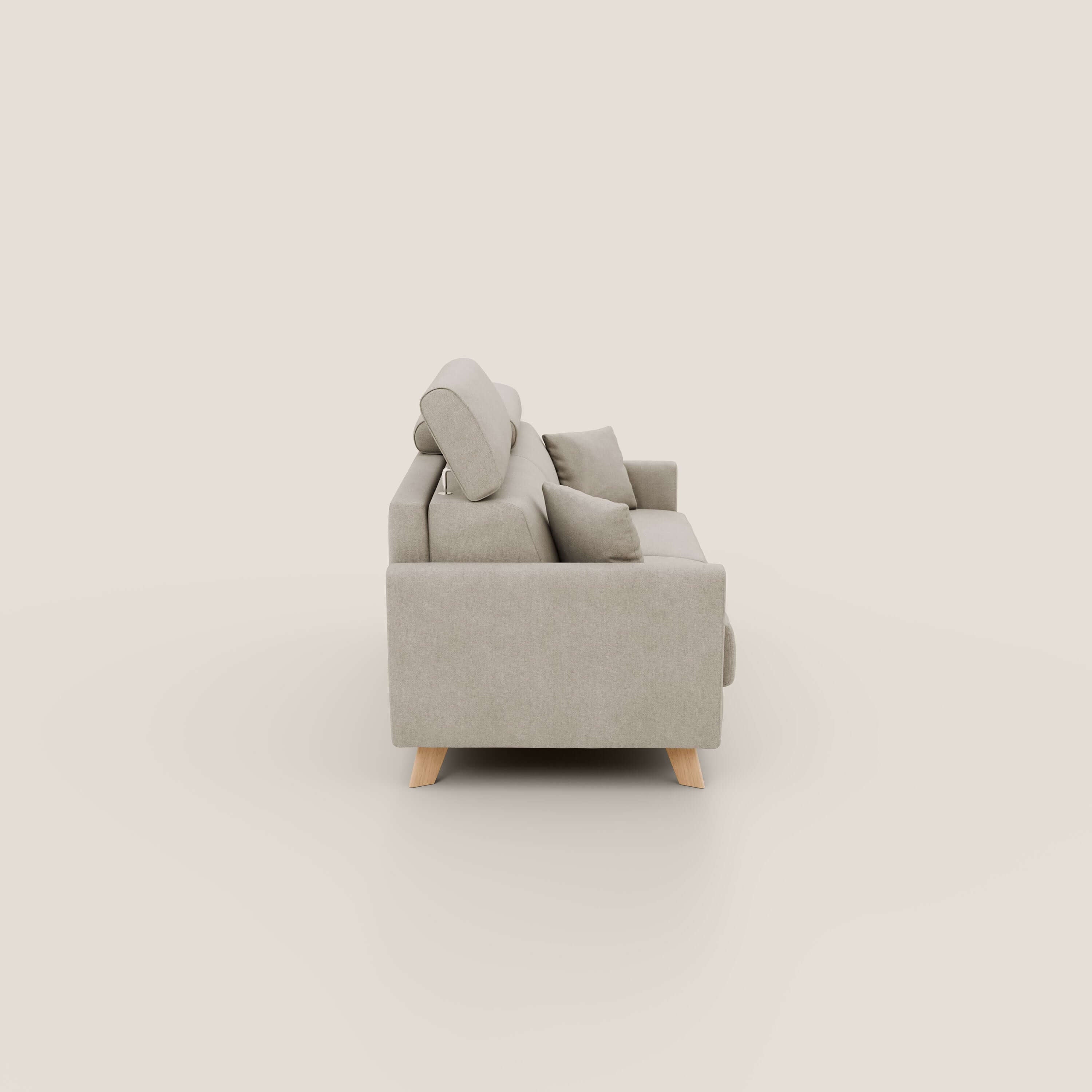 Francy divano letto matrimoniale con poggiatesta regolabili in tessuto impermeabile e smacchiabile T17 - divani.store