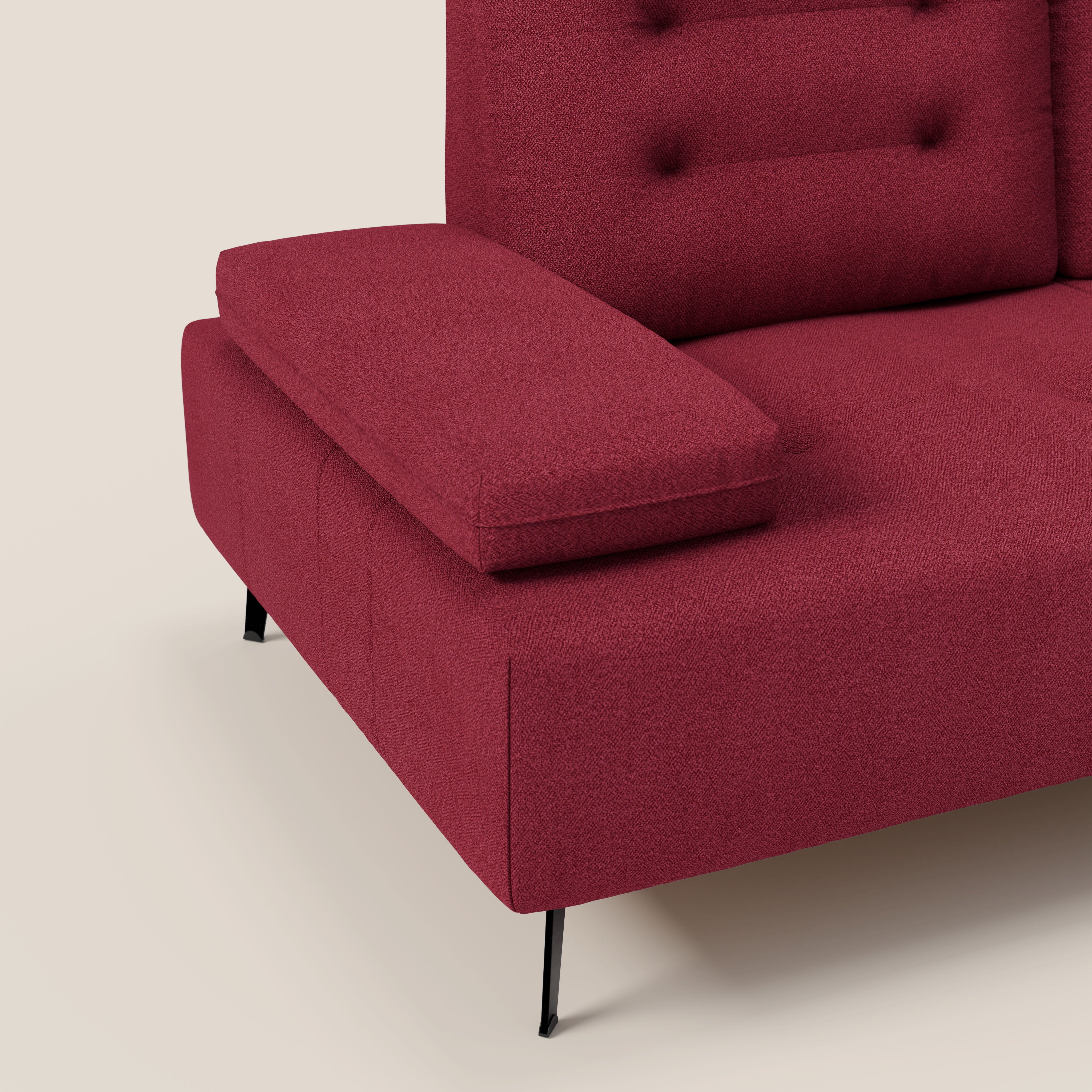 Lugano Divano 3 posti con schienali e braccioli traslanti in morbido bouclé impermeabile T07 - divani.store