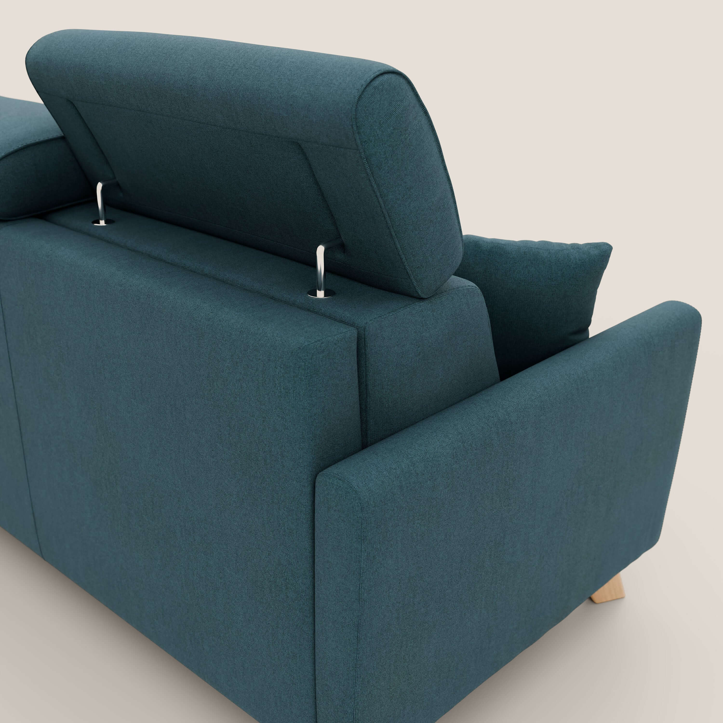 Francy divano letto matrimoniale con poggiatesta regolabili in tessuto impermeabile e smacchiabile T17 - divani.store