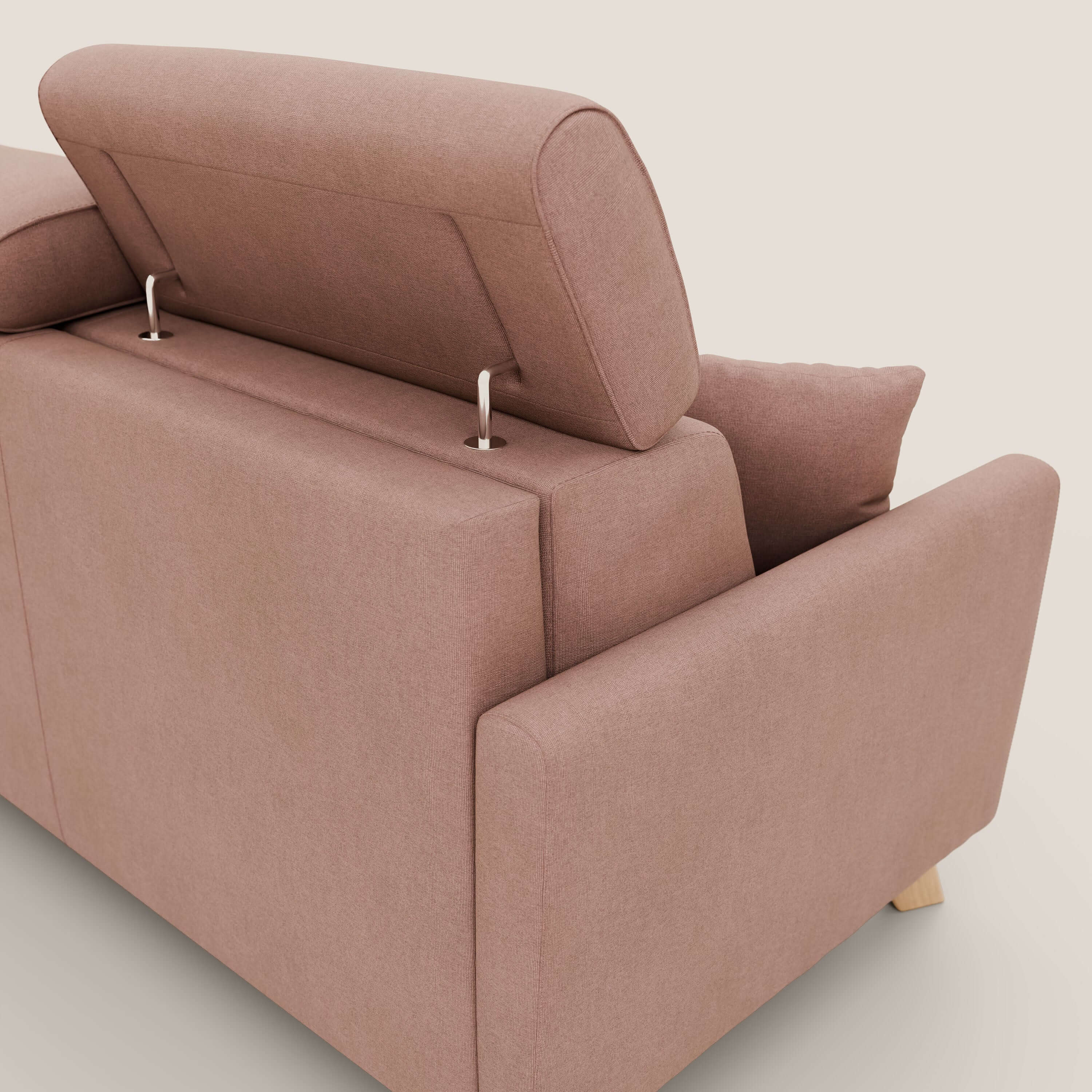 Francy divano letto matrimoniale con poggiatesta regolabili in tessuto impermeabile e smacchiabile T17 - divani.store