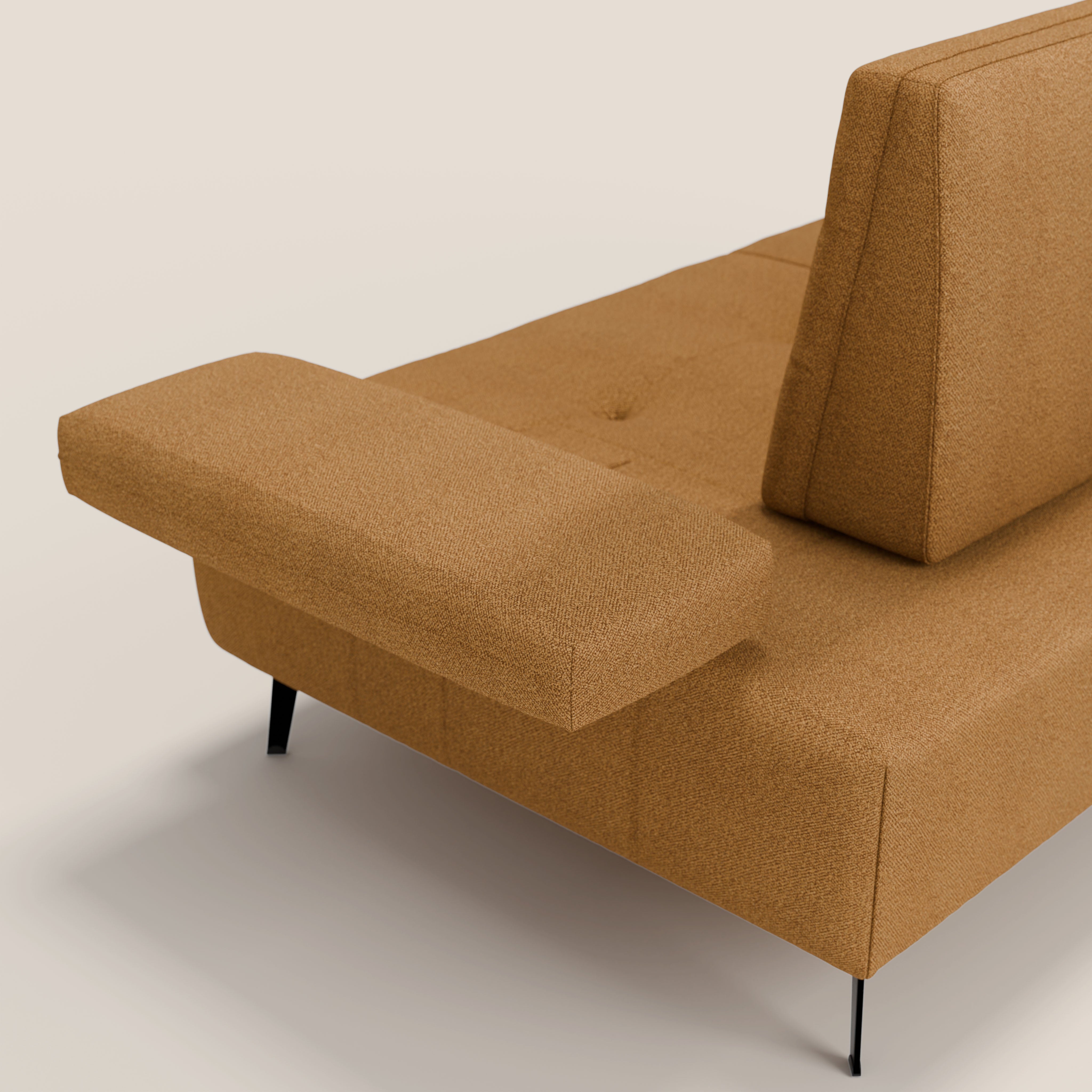 Lugano Divano 3 posti con schienali e braccioli traslanti in morbido bouclé impermeabile T07 - divani.store