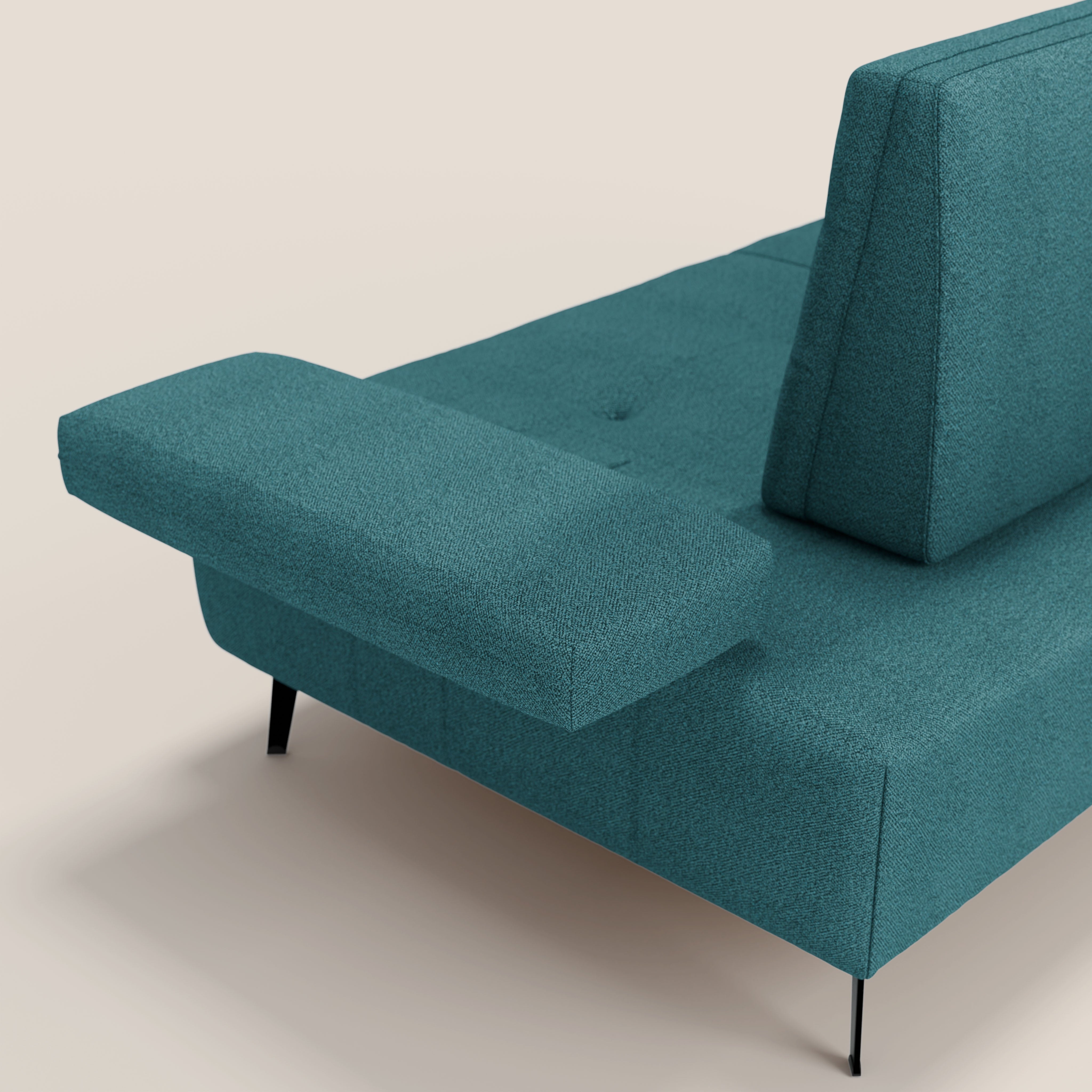 Lugano Divano 3 posti con schienali e braccioli traslanti in morbido bouclé impermeabile T07 - divani.store