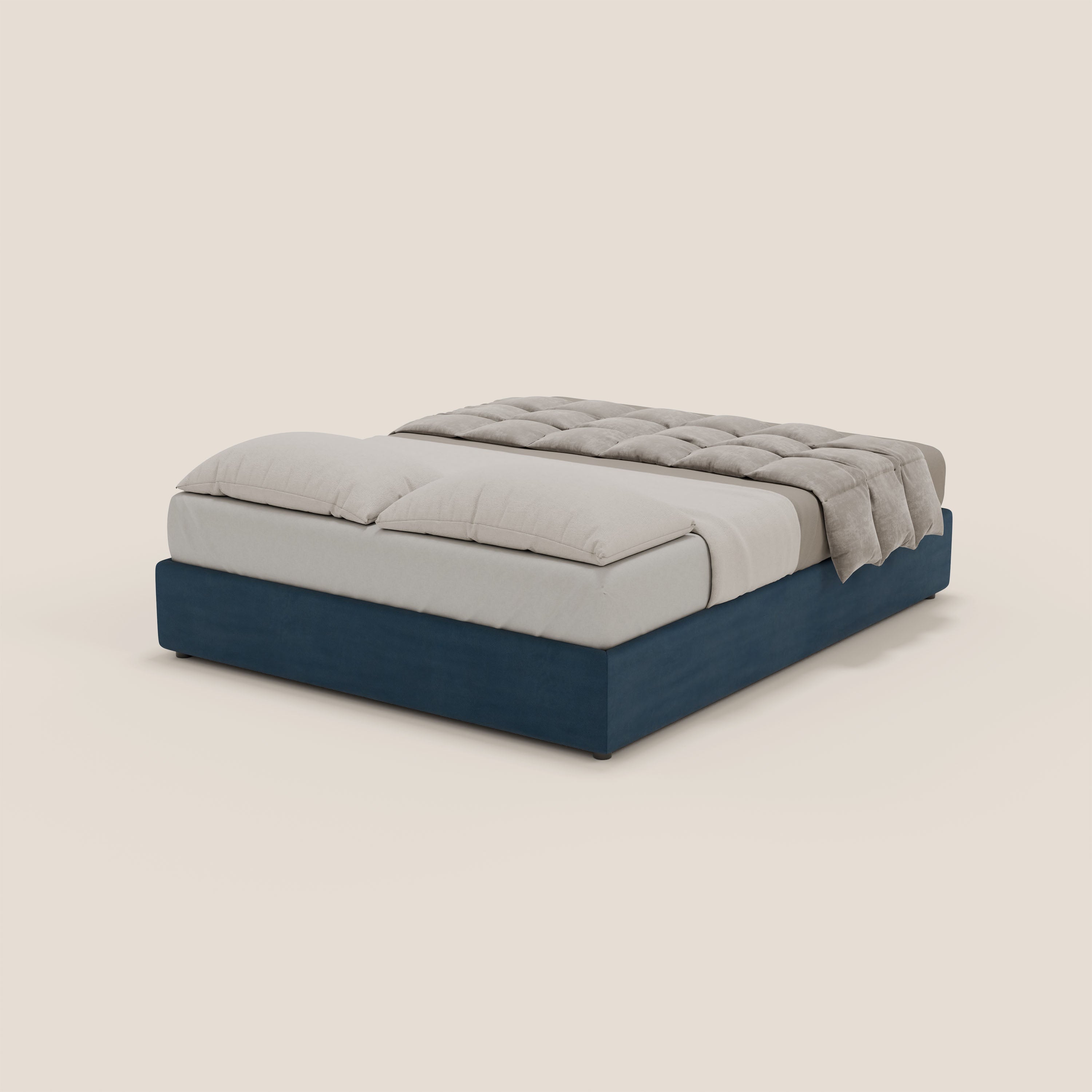 Ina sommier con ampio contenitore in microfibra smacchiabile ed impermeabile T11 - divani.store