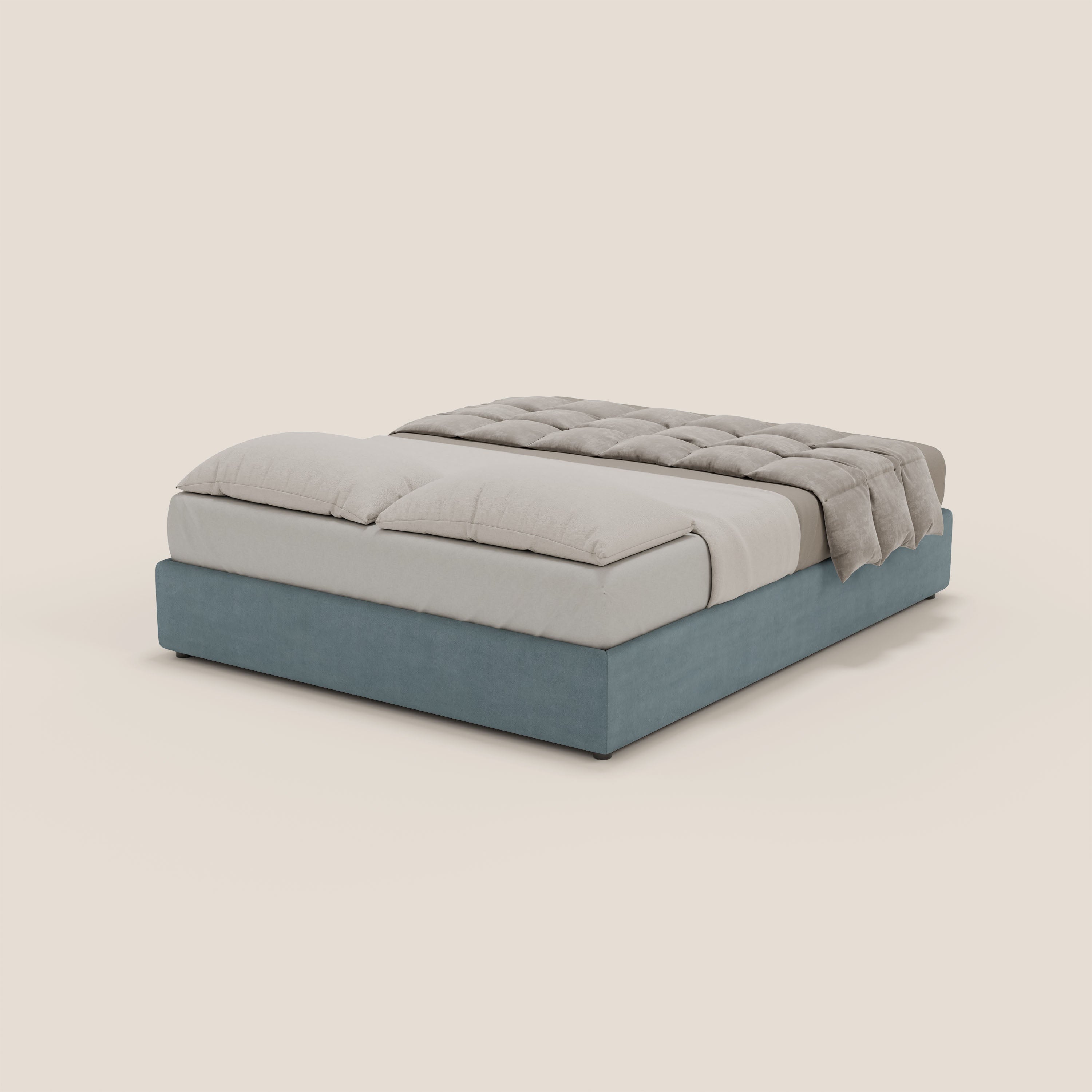 Ina sommier con ampio contenitore in microfibra smacchiabile ed impermeabile T11 - divani.store