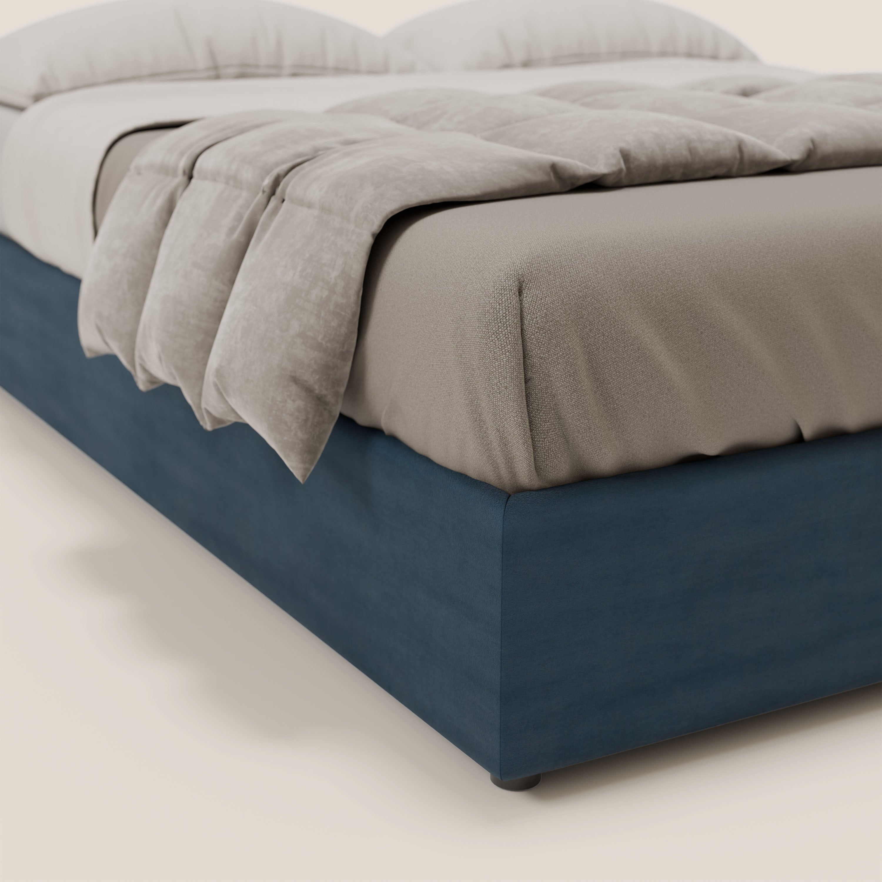 Ina sommier con ampio contenitore in microfibra smacchiabile ed impermeabile T11 - divani.store