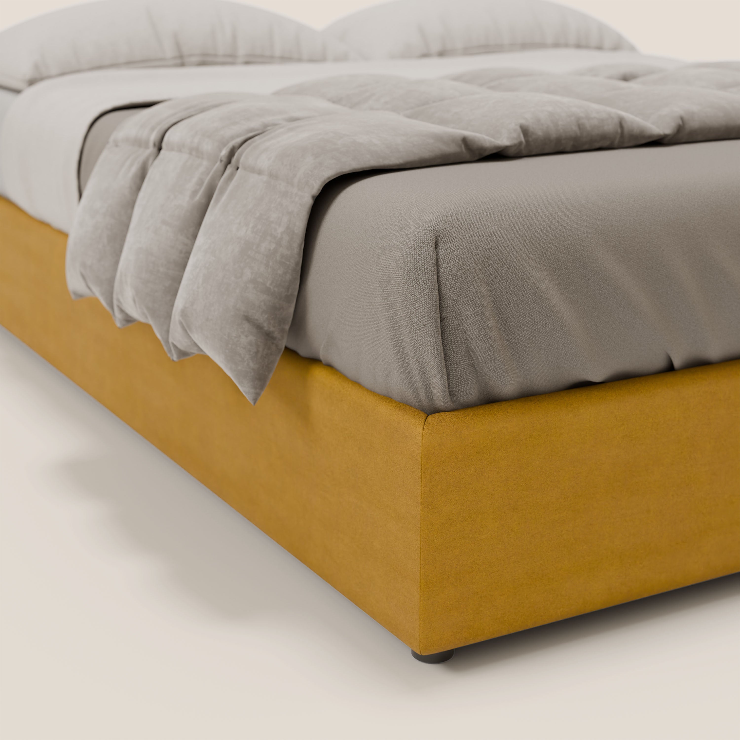 Ina sommier con ampio contenitore in microfibra smacchiabile ed impermeabile T11 - divani.store