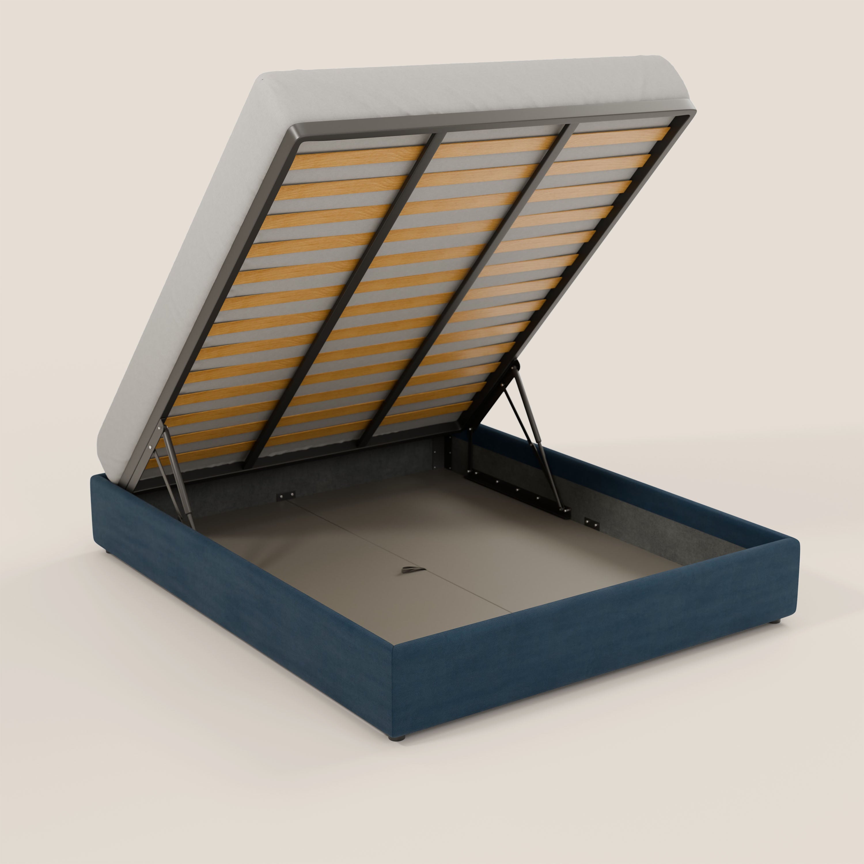 Ina sommier con ampio contenitore in microfibra smacchiabile ed impermeabile T11 - divani.store