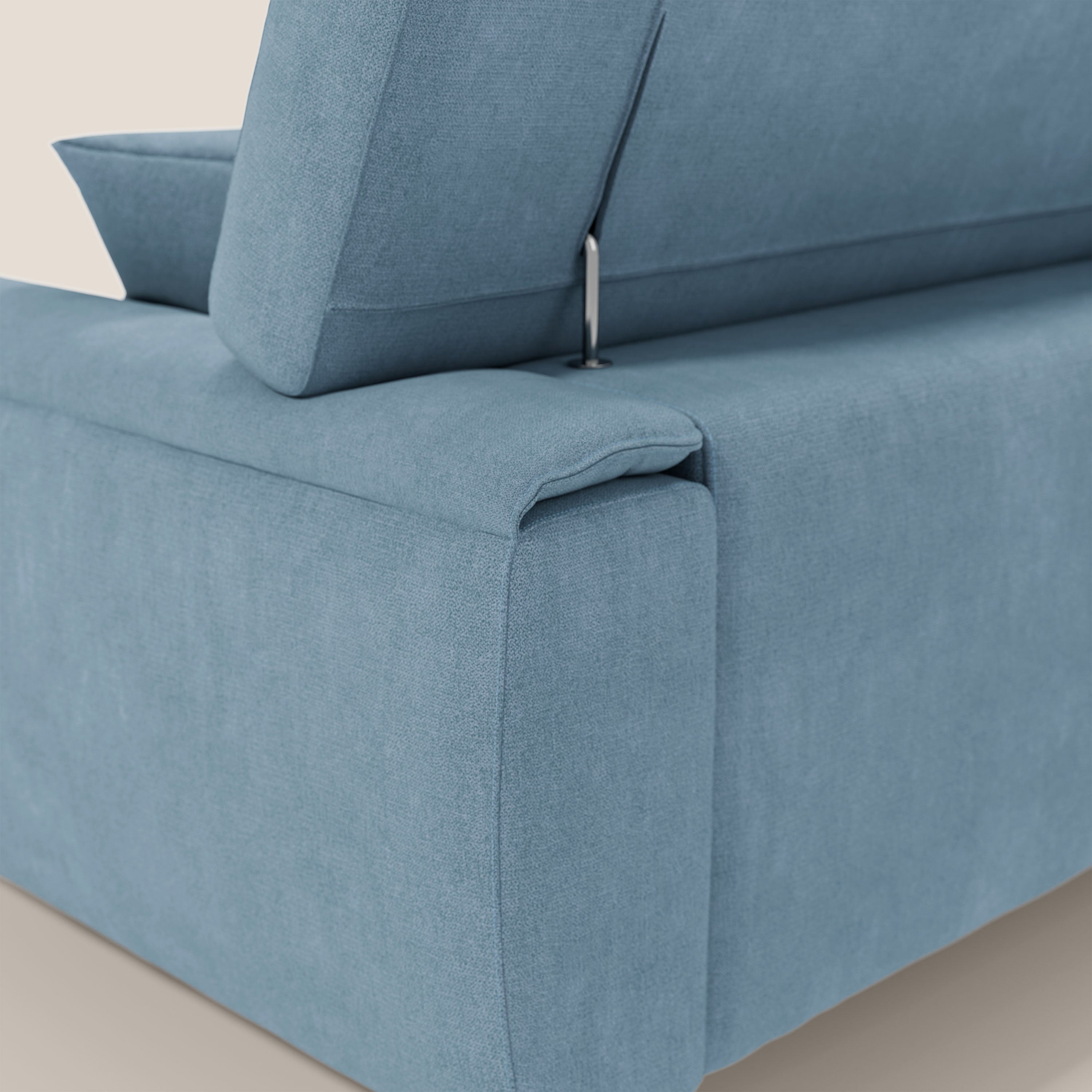 Caravaggio divano con sedute allungabili e poggiatesta reclinabili in tessuto impermeabile T02 - divani.store