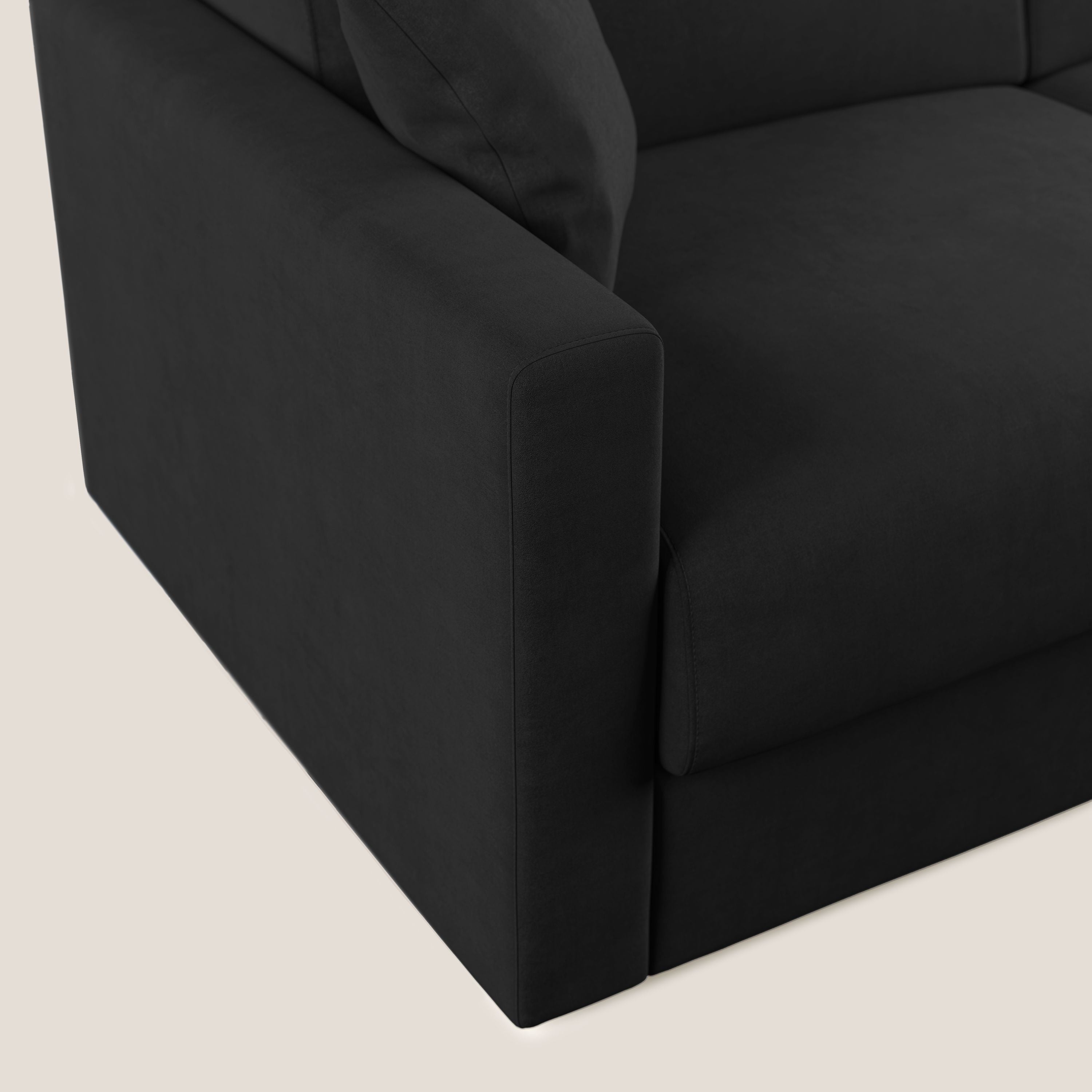 Chris Divano letto in microfibra smacchiabile T11 nero - divani.store