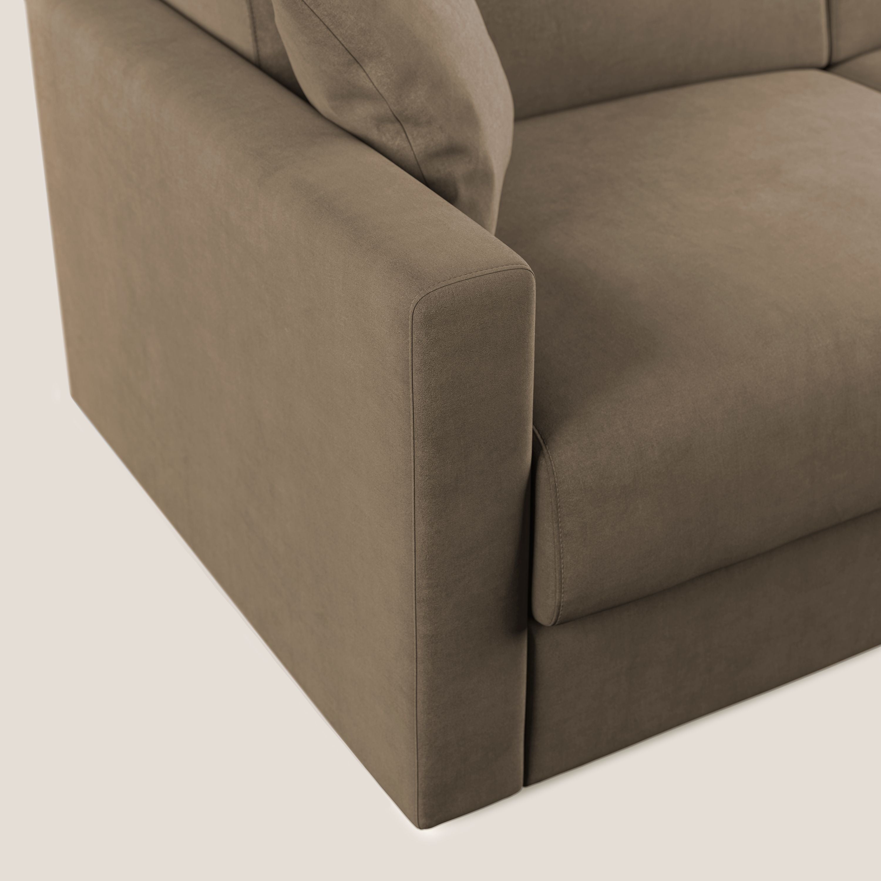 Chris Divano letto in microfibra smacchiabile T11 marrone - divani.store