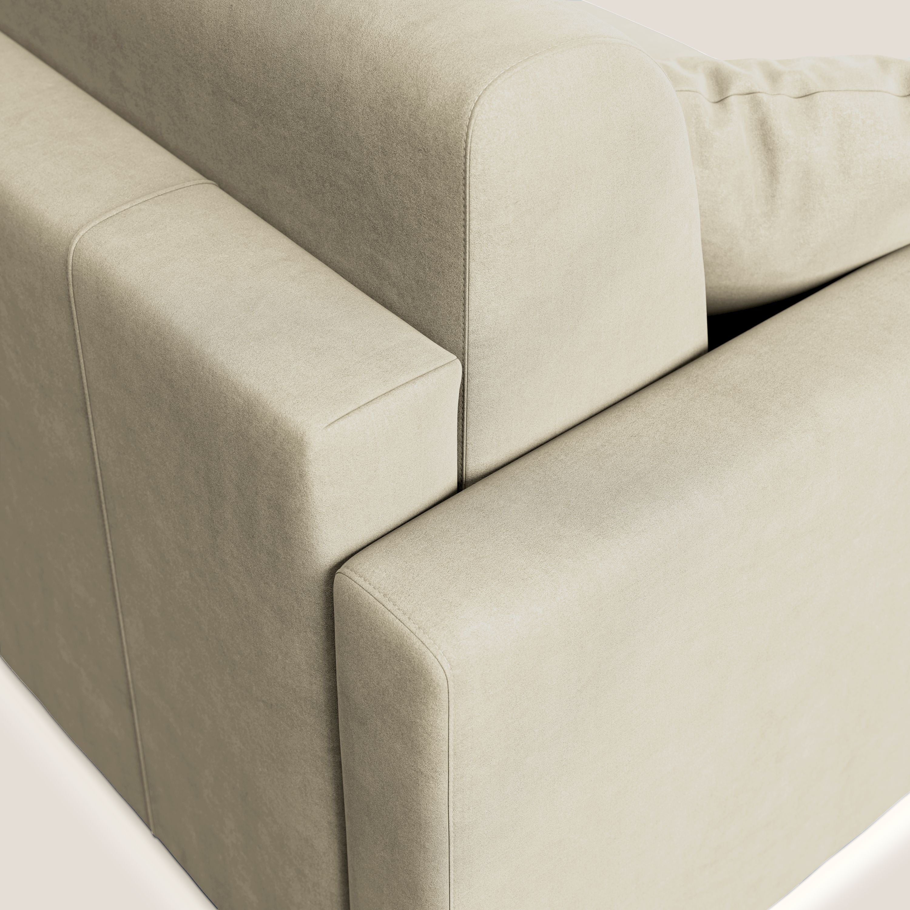 Chris Divano letto in microfibra smacchiabile T11 panna - divani.store