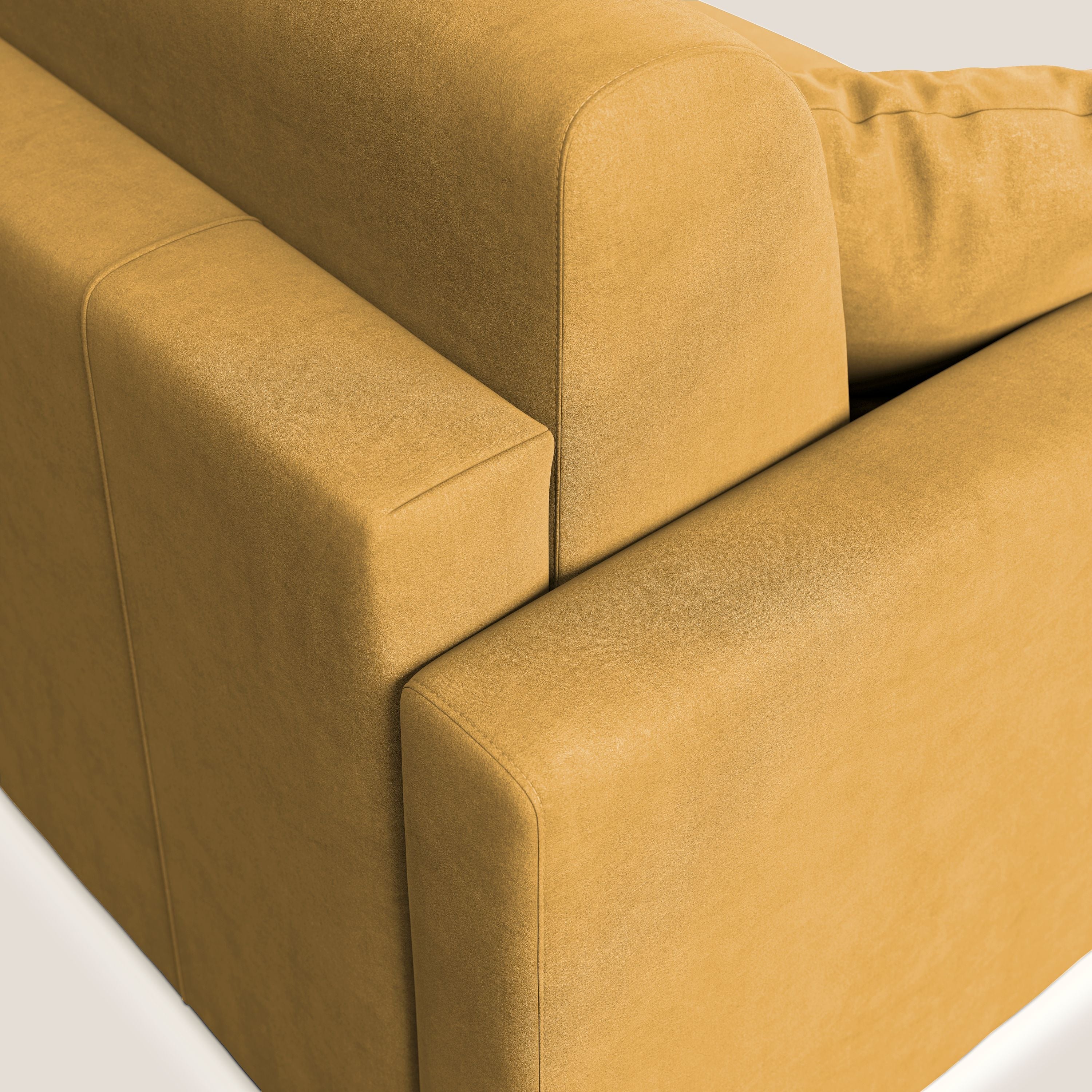 Chris Divano letto in microfibra smacchiabile T11 giallo - divani.store