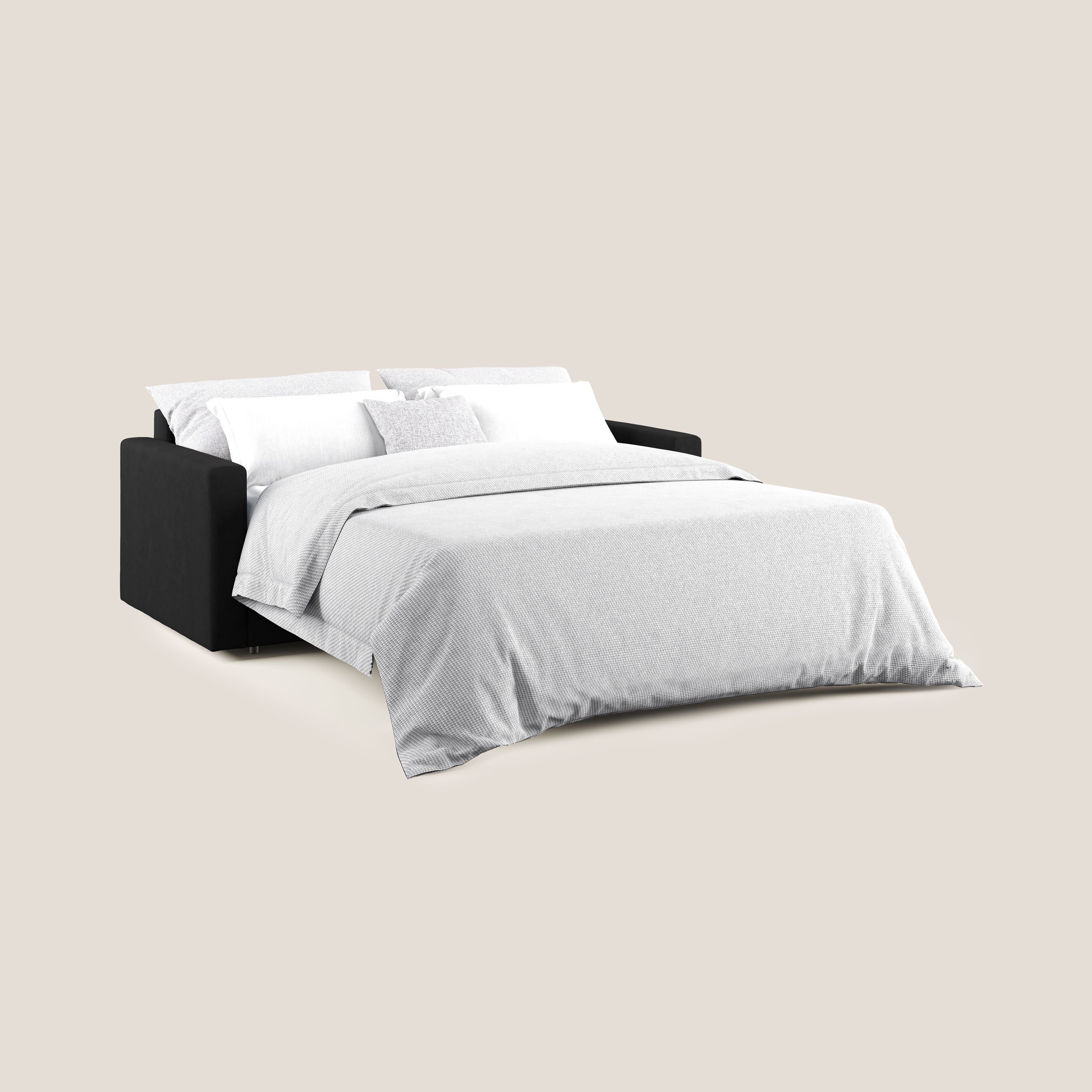 Chris Divano letto in microfibra smacchiabile T11 nero - divani.store