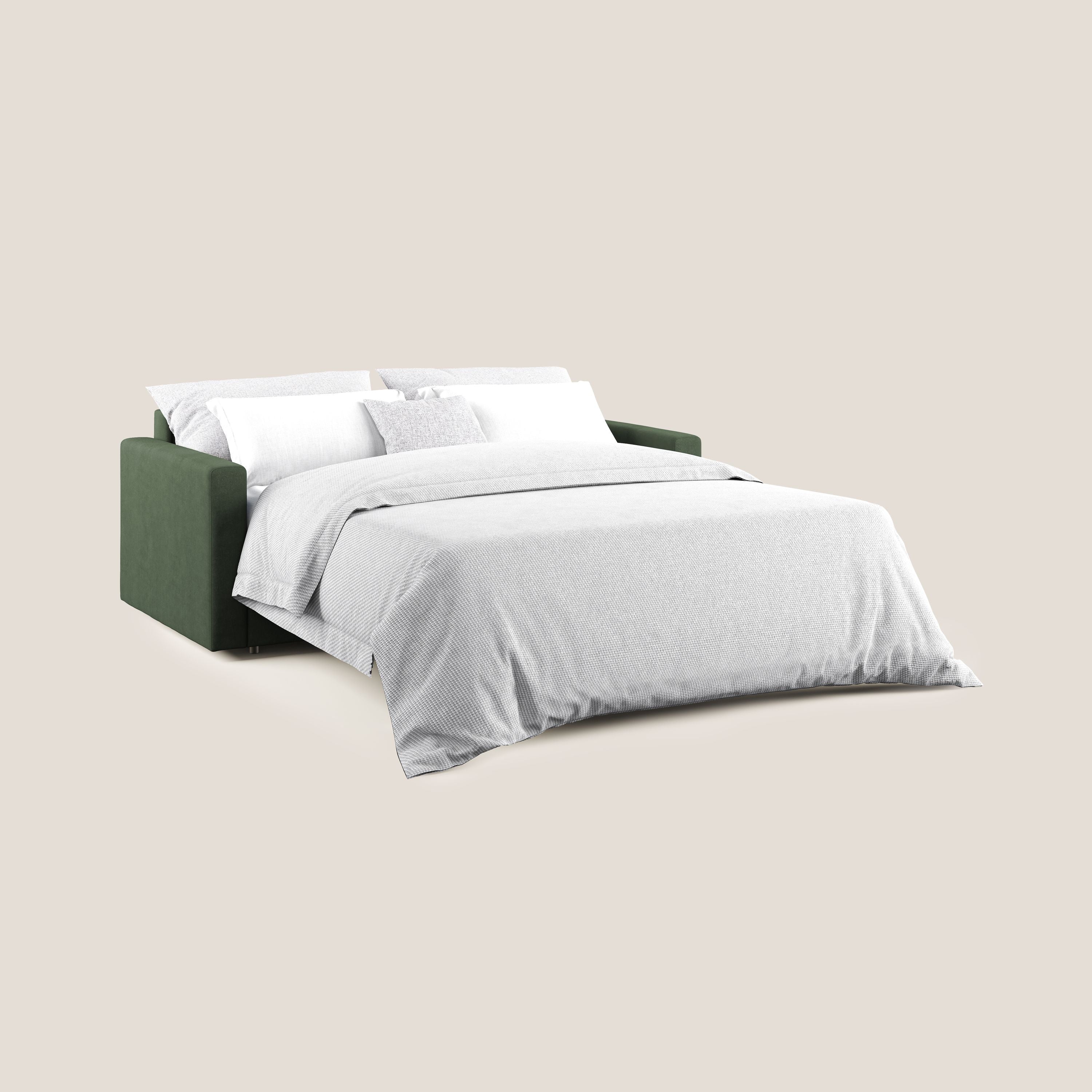 Chris Divano letto in microfibra smacchiabile T11 verde - divani.store