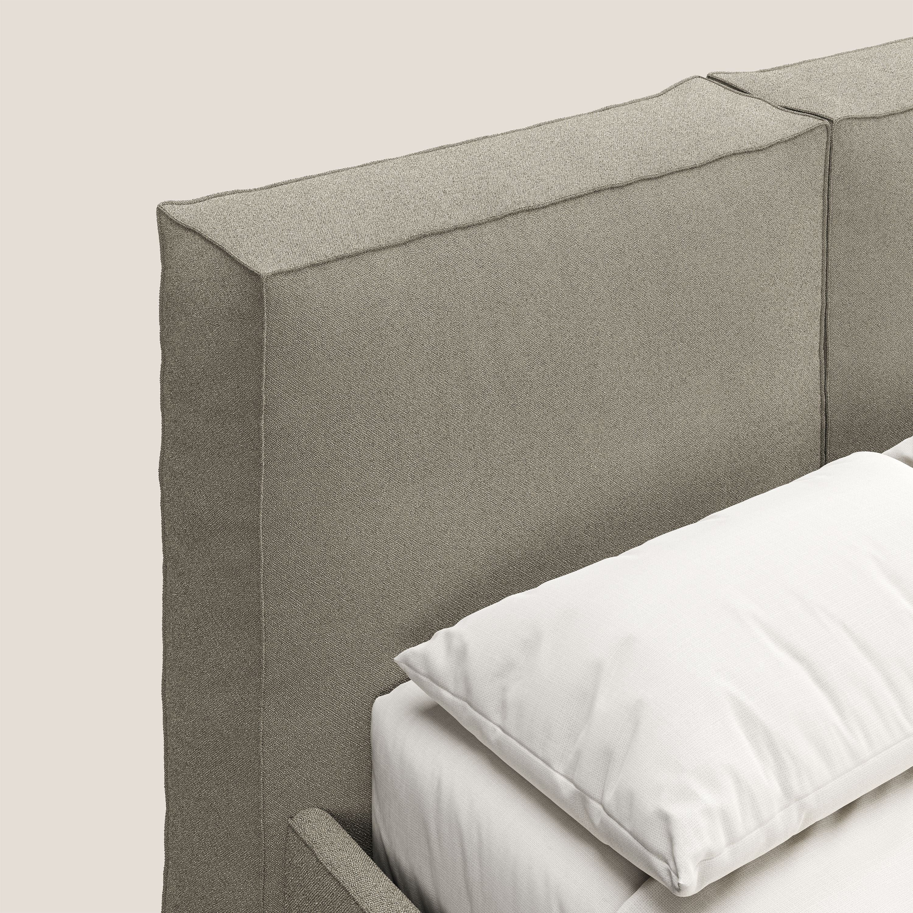 Cocoon letto imbottito contenitore sfoderabile in bouclet impermeabile T07 beige - divani.store