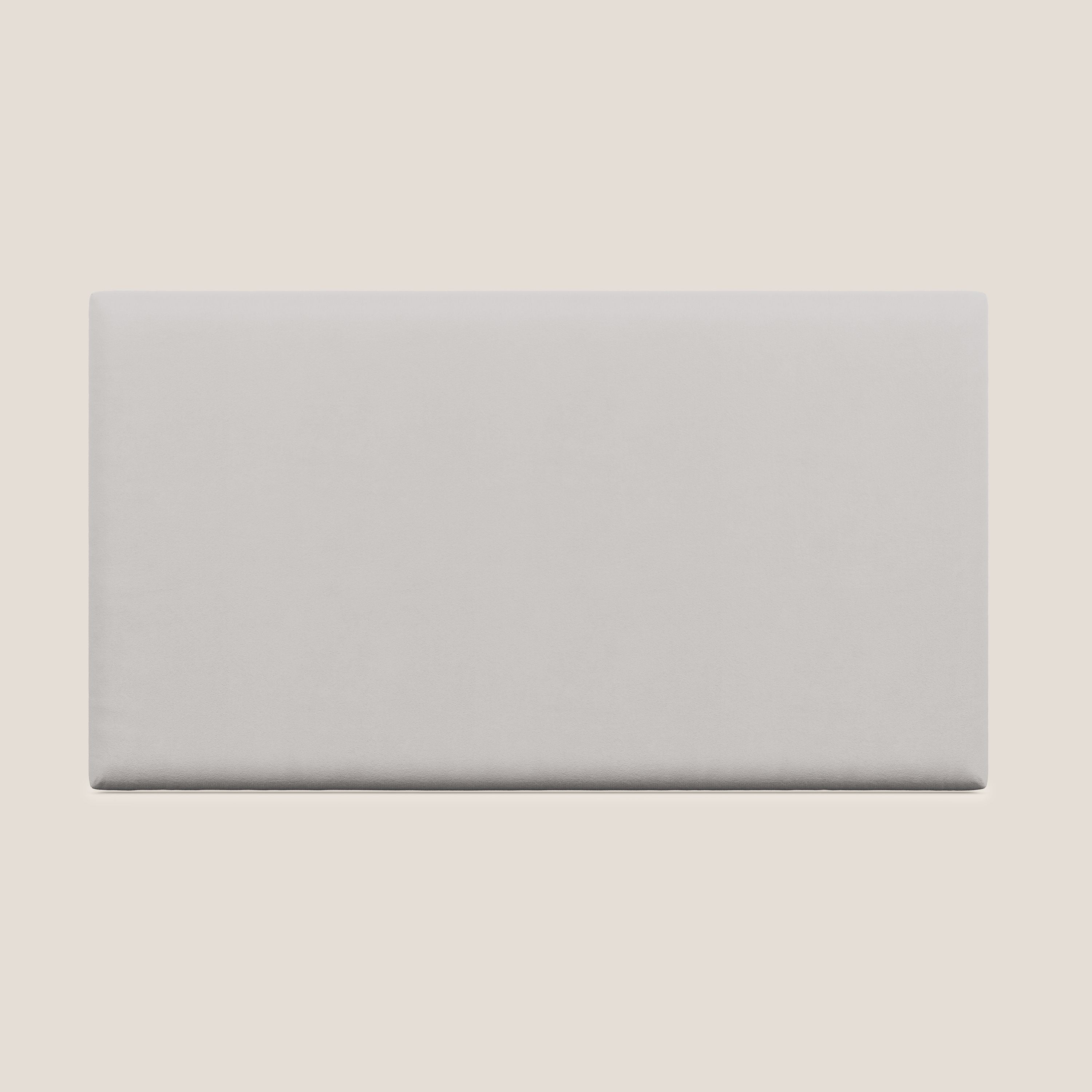 Testata pannello a muro media di varie dimensioni in microfibra smacchiabile T11 grigio chiaro - divani.store