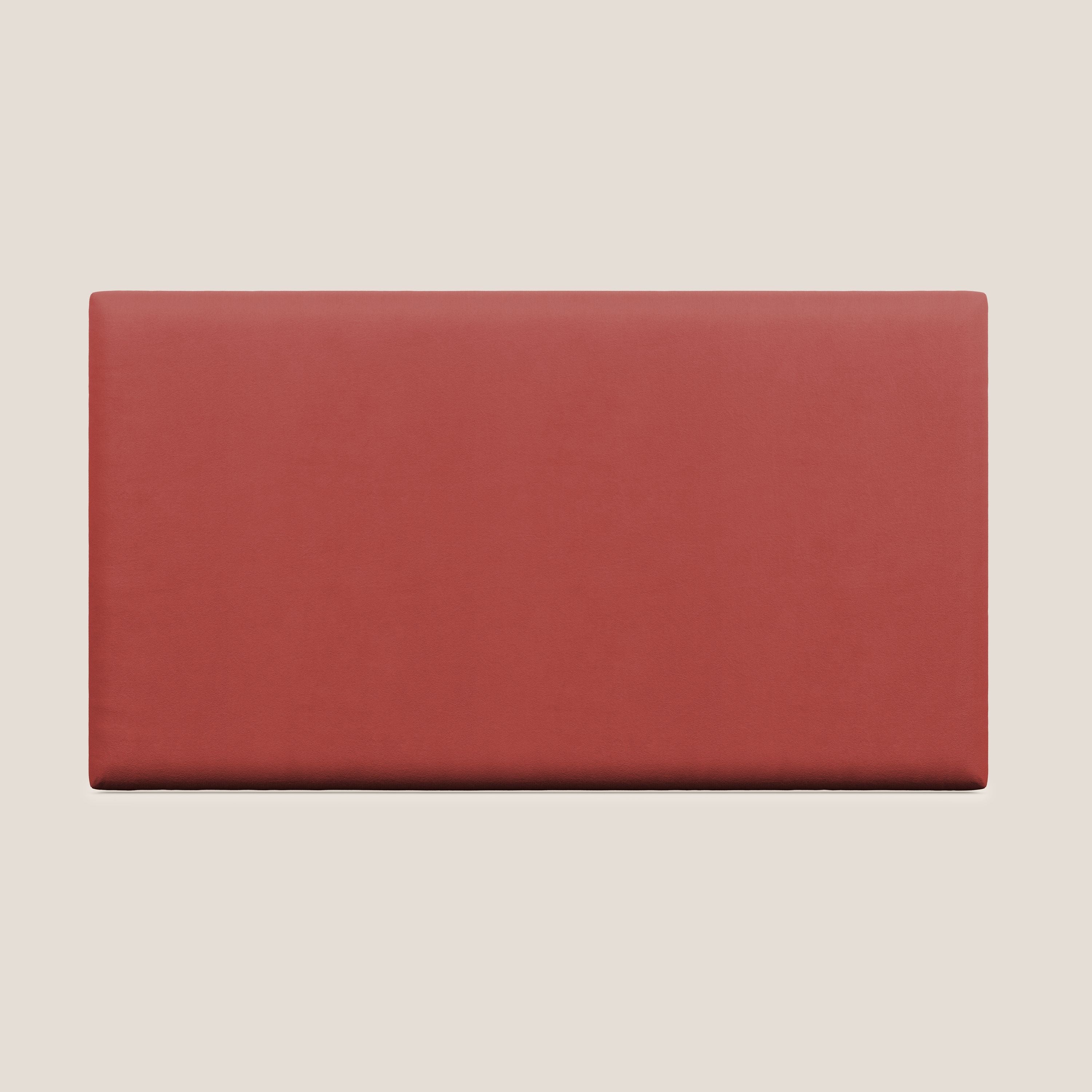 Testata pannello a muro piccola di varie dimensioni in microfibra smacchiabile T11 rosso - divani.store