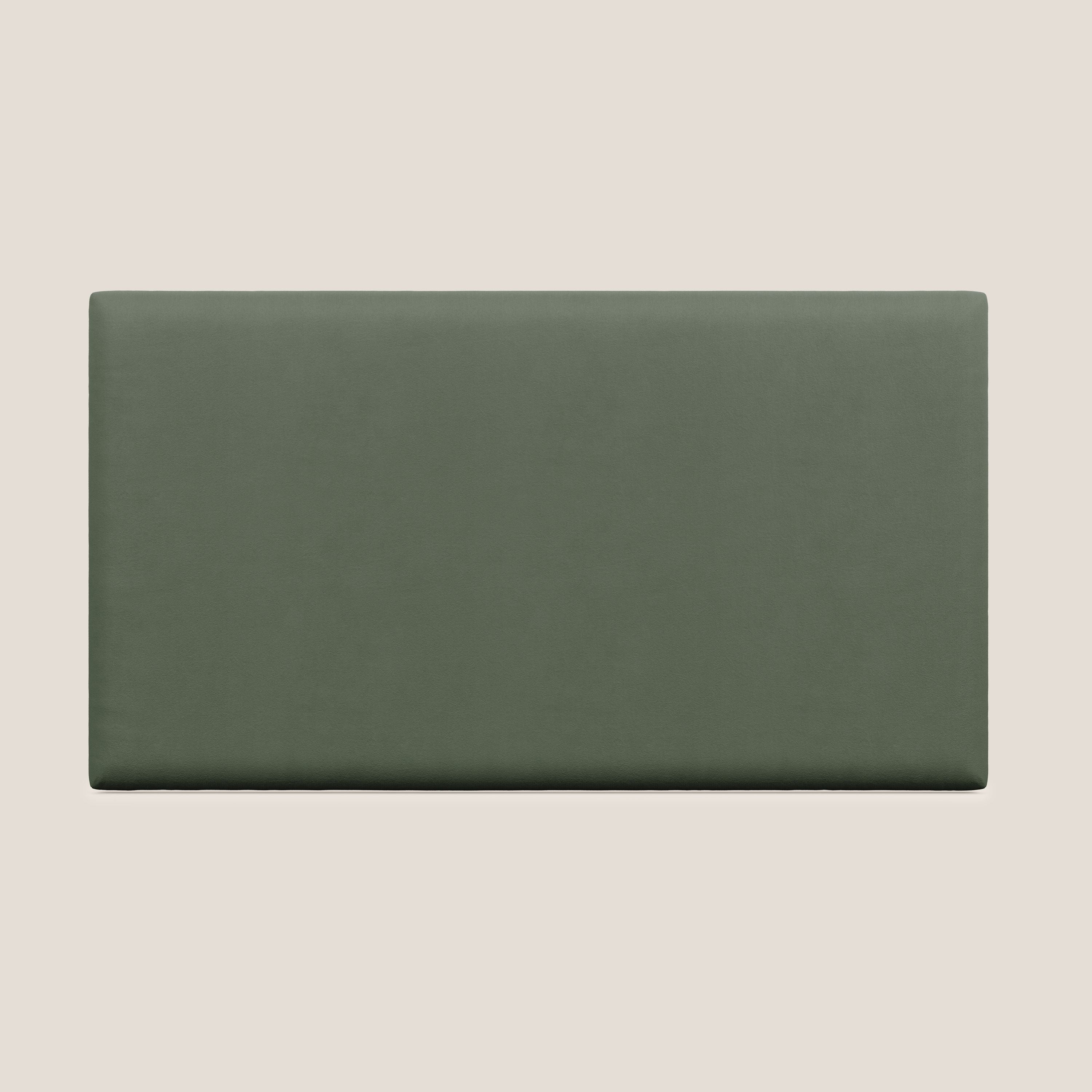 Testata pannello a muro piccola di varie dimensioni in microfibra smacchiabile T11 verde - divani.store