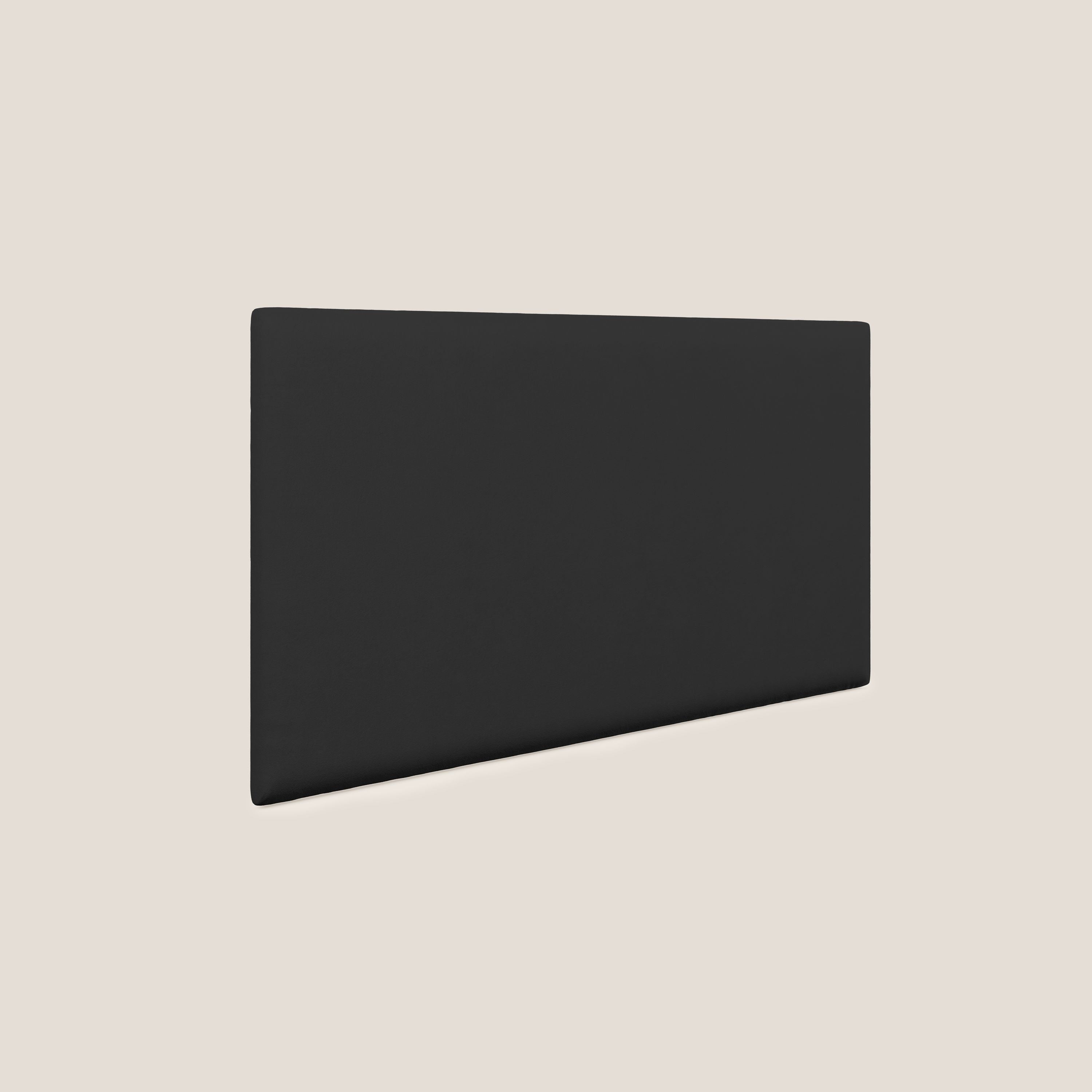Testata pannello a muro piccola di varie dimensioni in microfibra smacchiabile T11 nero - divani.store