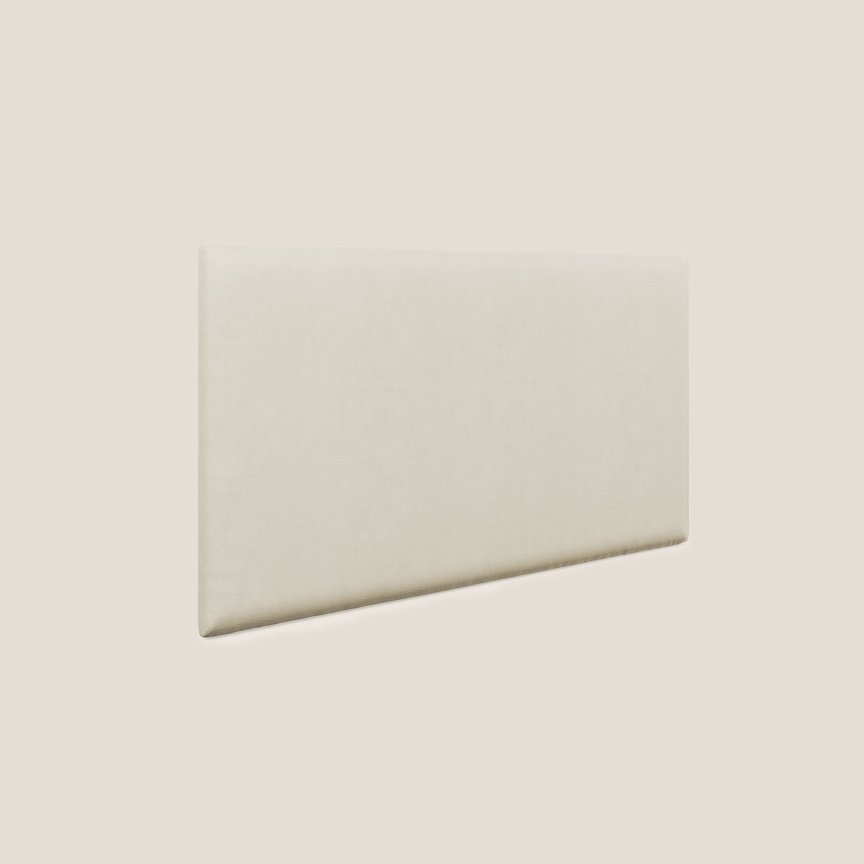 Testata pannello a muro piccola di varie dimensioni in microfibra smacchiabile T11 panna - divani.store