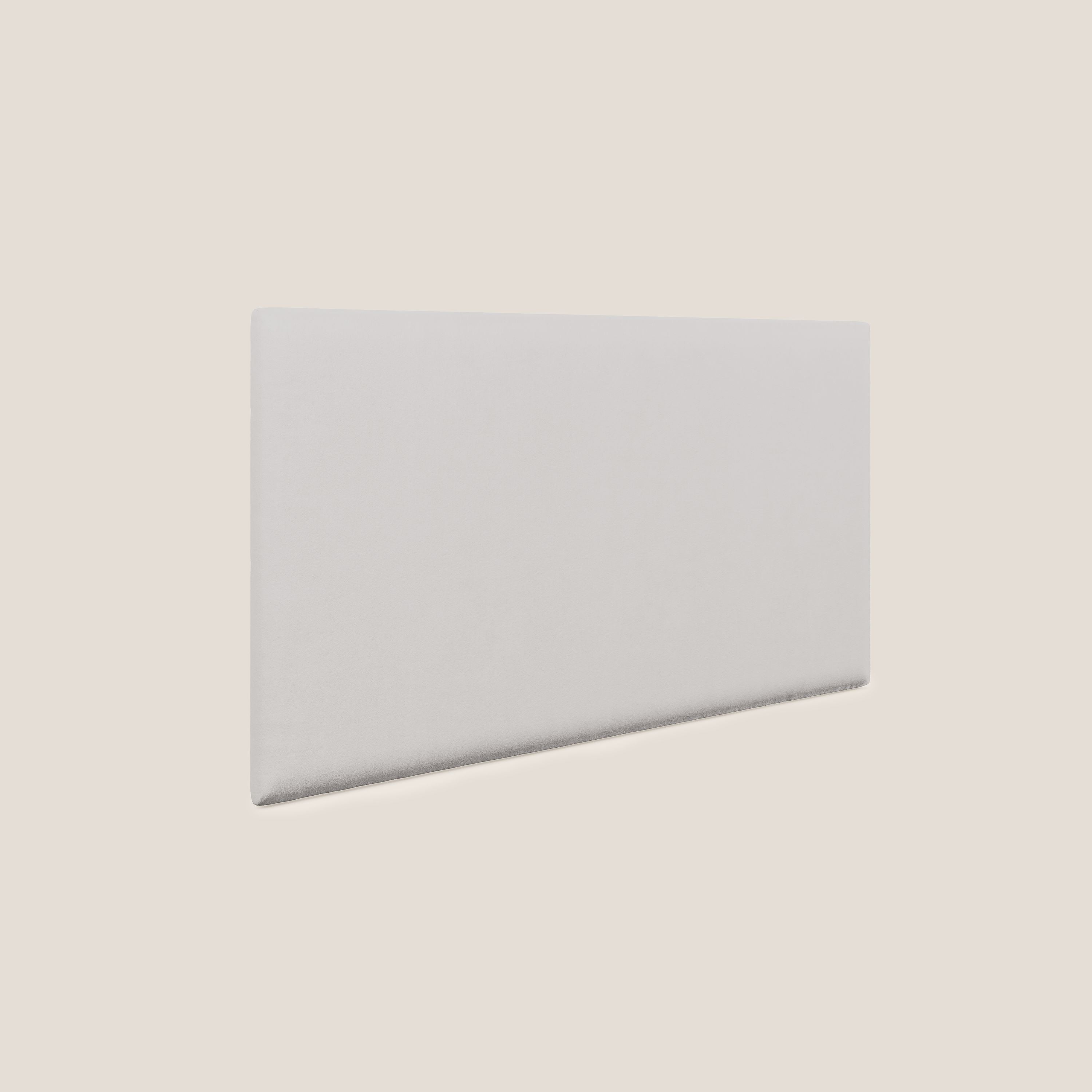 Testata pannello a muro piccola di varie dimensioni in microfibra smacchiabile T11 grigio chiaro - divani.store