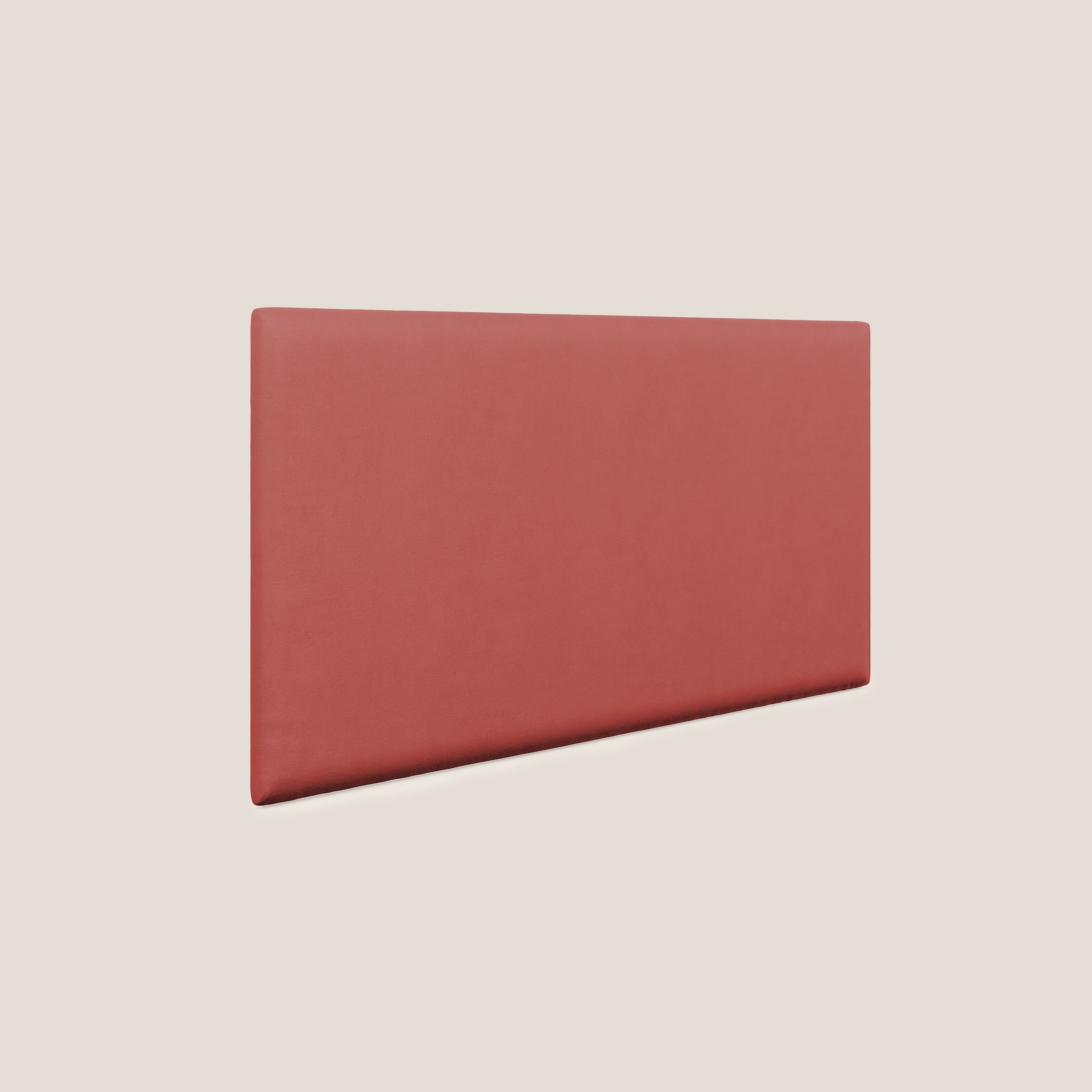 Testata pannello a muro grande di varie dimensioni in morbida microfibra smacchiabile T11 rosso - divani.store
