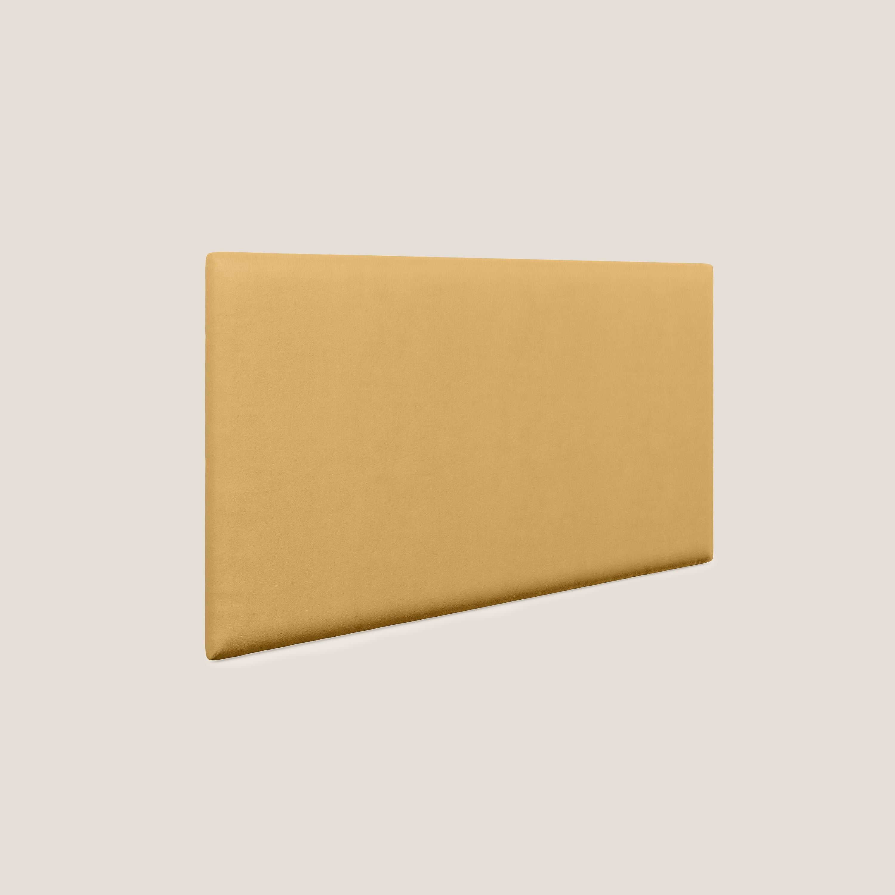 Testata pannello a muro piccola di varie dimensioni in microfibra smacchiabile T11 giallo - divani.store