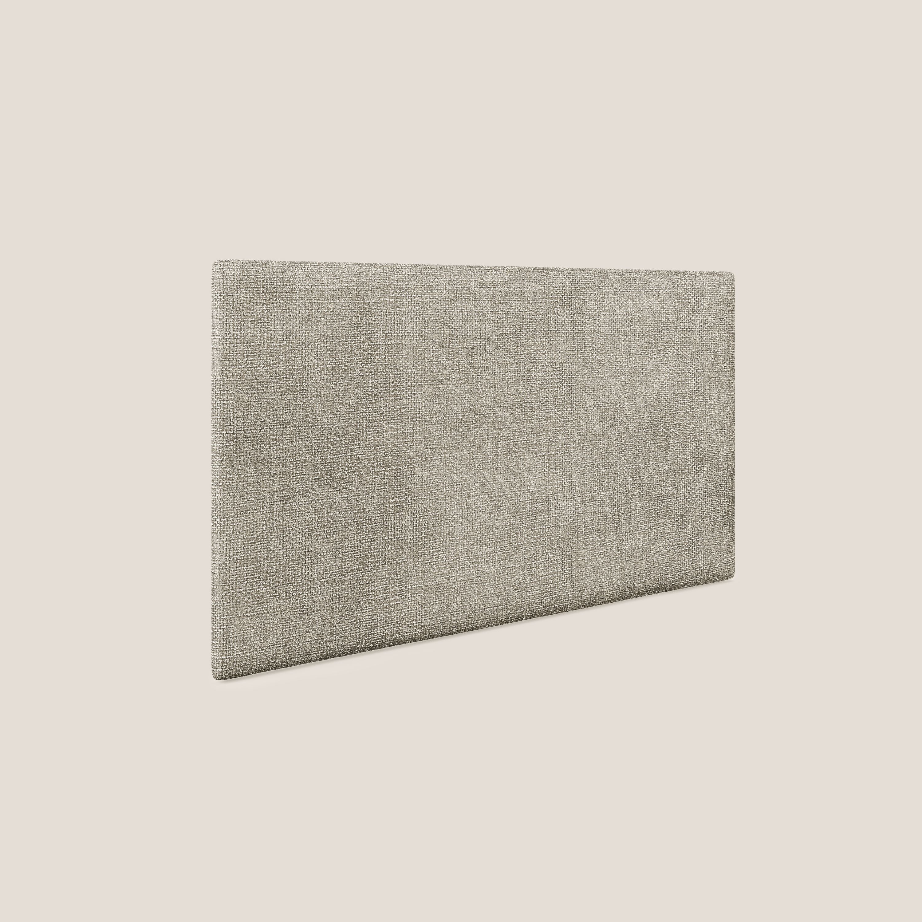 Testata pannello a muro grande di varie dimensioni in morbido tessuto impermeabile T10 tortora - divani.store