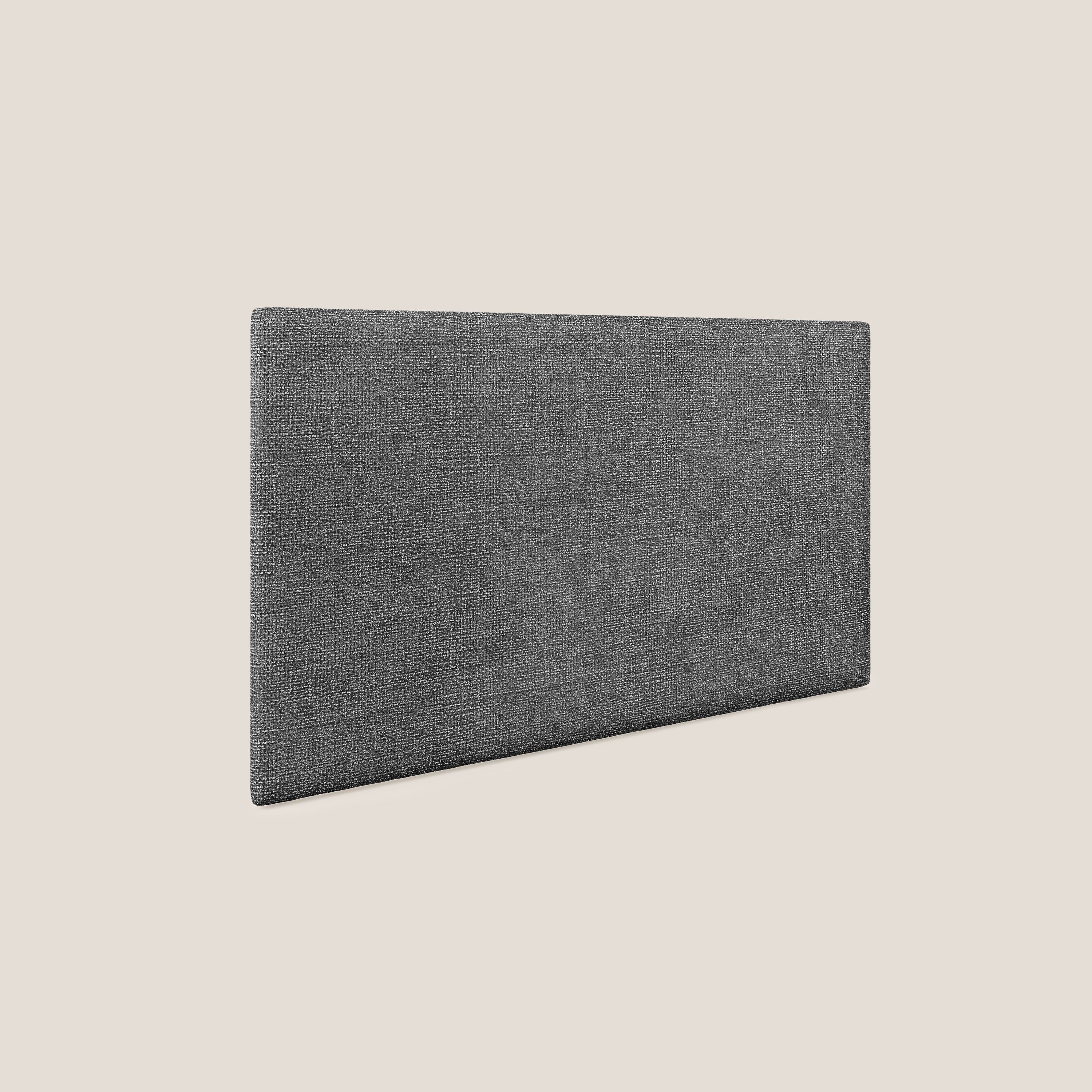 Testata pannello a muro piccola di varie dimensioni in morbido tessuto impermeabile T10 antracite - divani.store